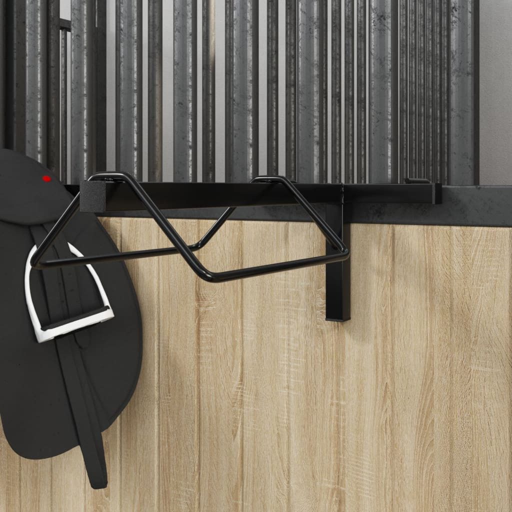 vidaXL Sattelhalter, (Sattelhalter Wandmontage Schwarz Eisen)