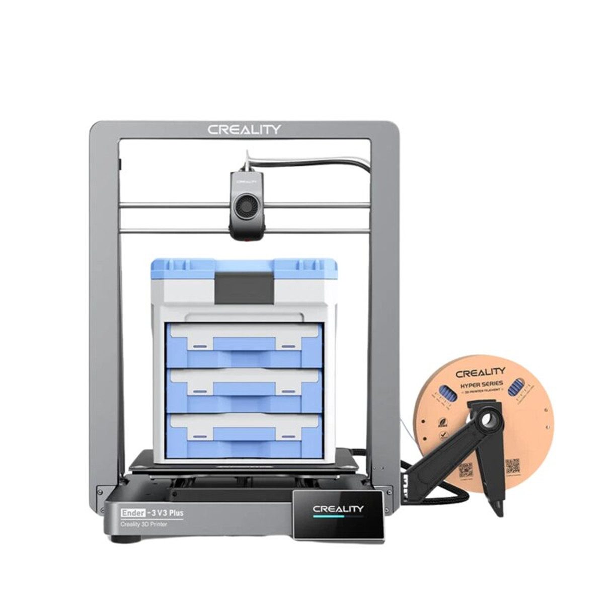 Creality 3D-Drucker Ender-3 V3 Plus, CoreXZ, Schnellwechsel-Düse, Dual-Gear Direct-Drive, schnelle Druckung