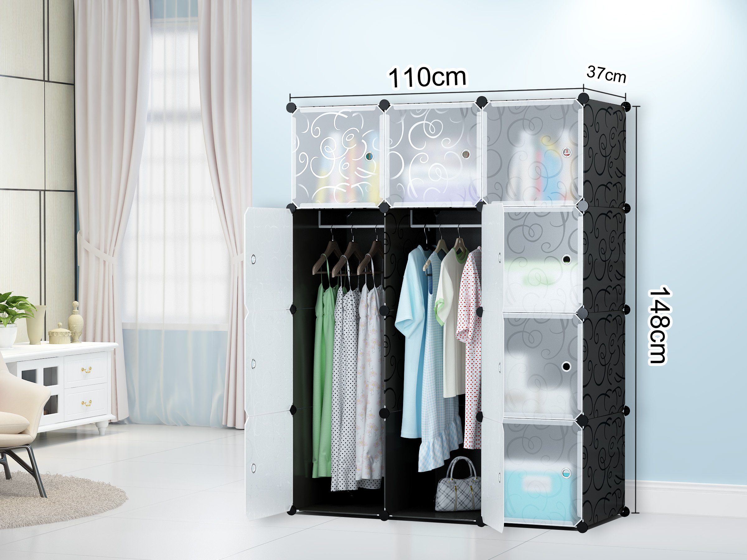 Home Collective Kleiderschrank Modular, Kombischrank, Steckregal, 3kg Kamme günstig online kaufen