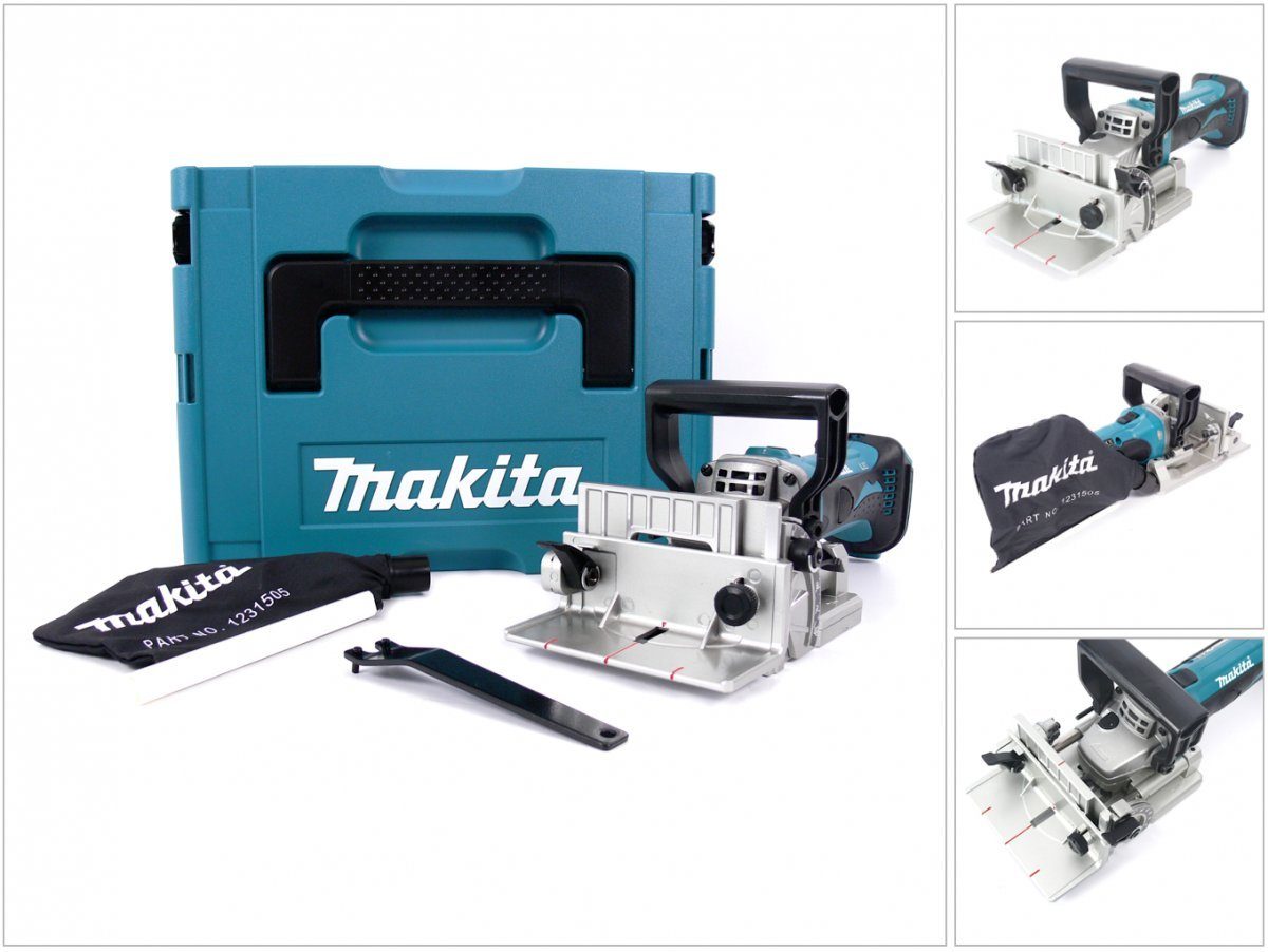 Makita Nutfräse BPJ 180 ZJ Akku Nutfräse 18 V, im MAKPAC, ohne Akku und Ladegerät