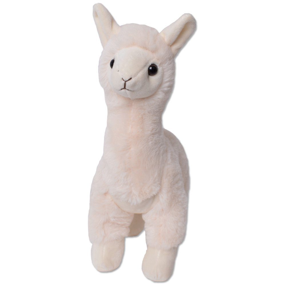 TE-Trend Kuscheltier Lama Alpaka 30cm Plüschtier Stofftier beige, mit besonders flauschigem Plüsch Fell