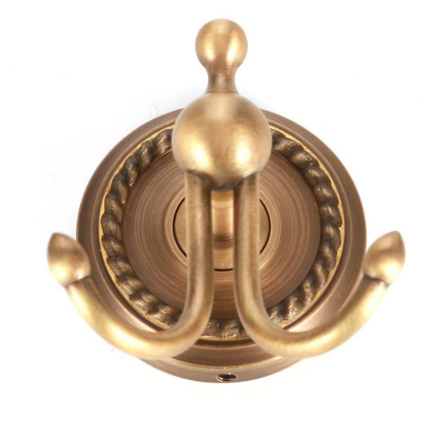 LuxusKollektion Doppelhaken Doppelhaken Messing Wandhalter, (1-St)