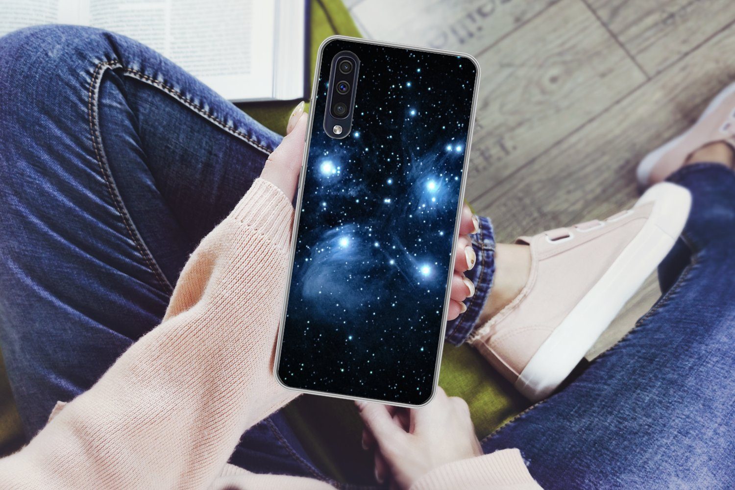 MuchoWow Handyhülle für Samsung Galaxy A50 Universum - Planeten - Sterne - Jungen - Mädche, Smartphone-Bumper, Print, Handy Schutzhülle Dünn
