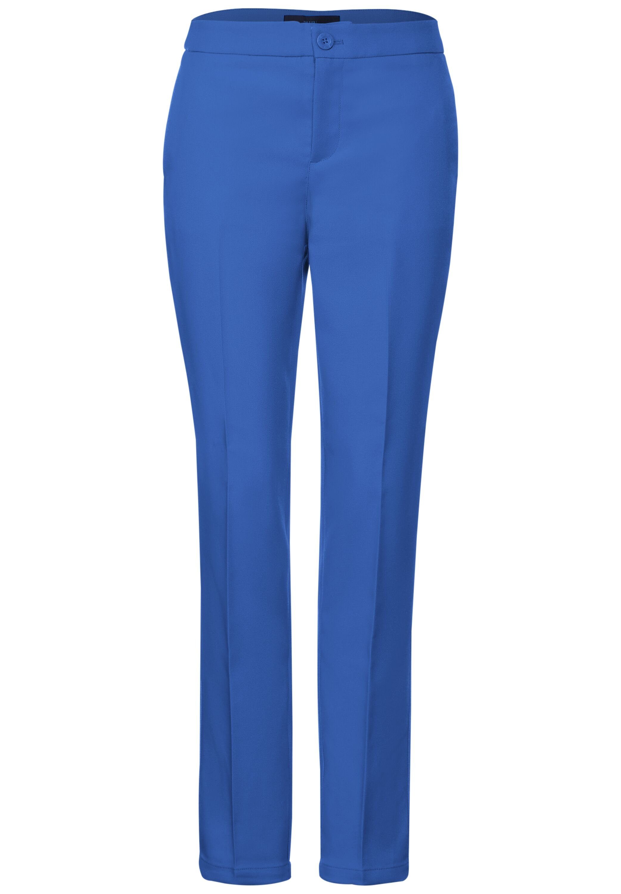 Pants Stoffhose Solid gentle STREET Fit ONE intense fresh blue Loose im Twill