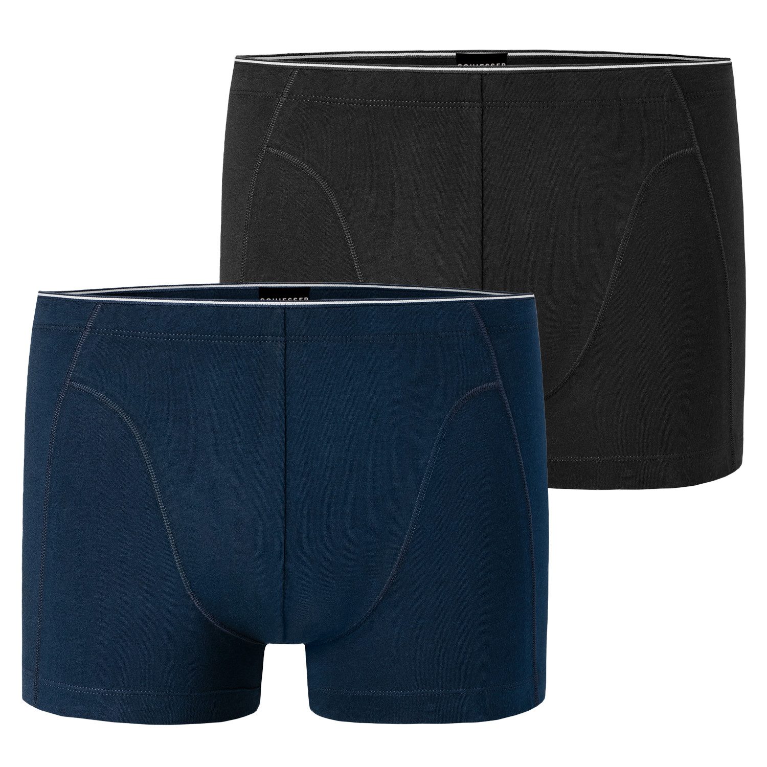 Schiesser Boxershorts 95/5 Organic Cotton (2-St., Set) Komfortbund, ohne Se günstig online kaufen