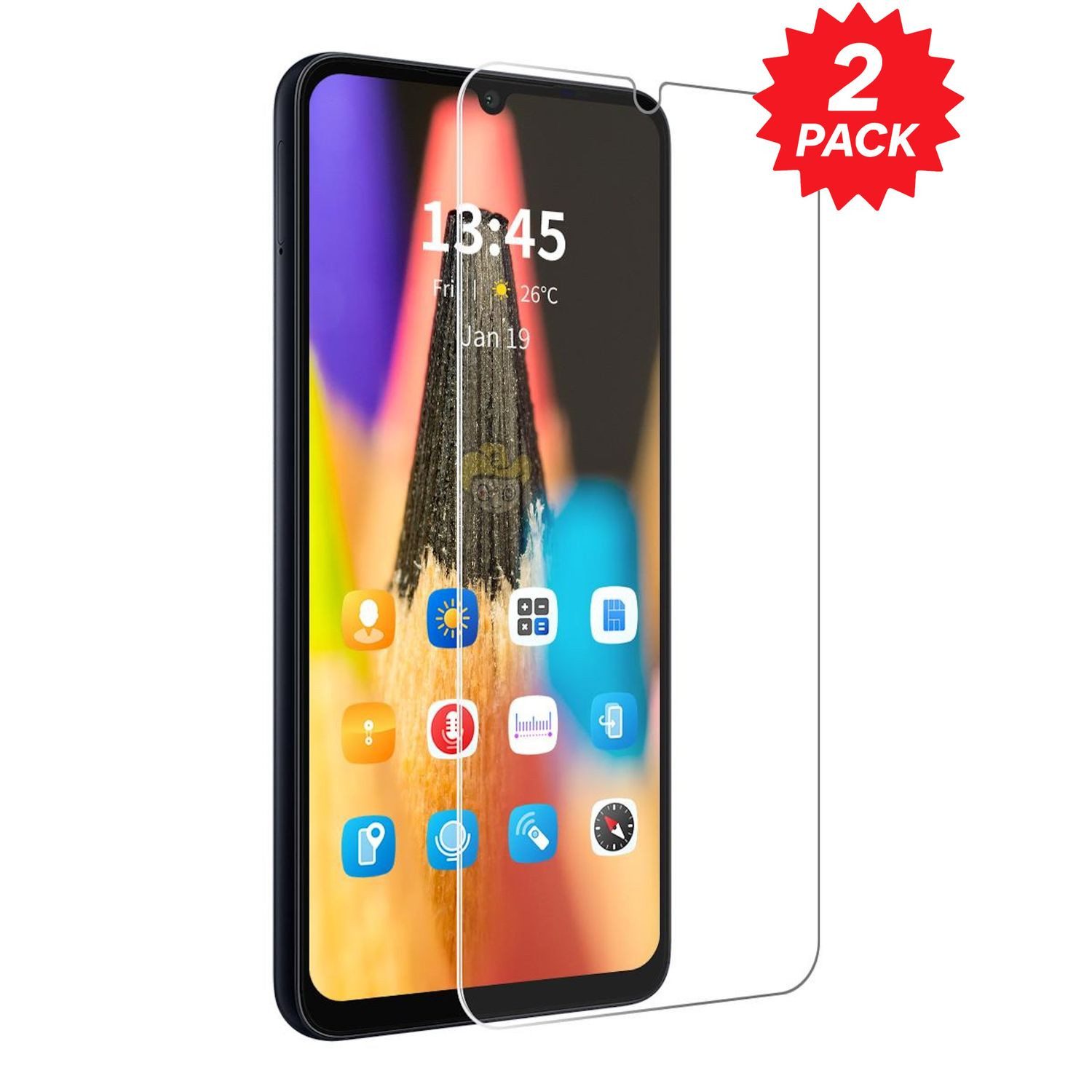 Wigento Handyhülle Für Motorola Moto G06 4G 2x 2.5D 9H Hart Glas Display Schutzglas Folie, Spar Set 0,26mm 9H 2.5D Hart Glas Folie, hoher Schutz
