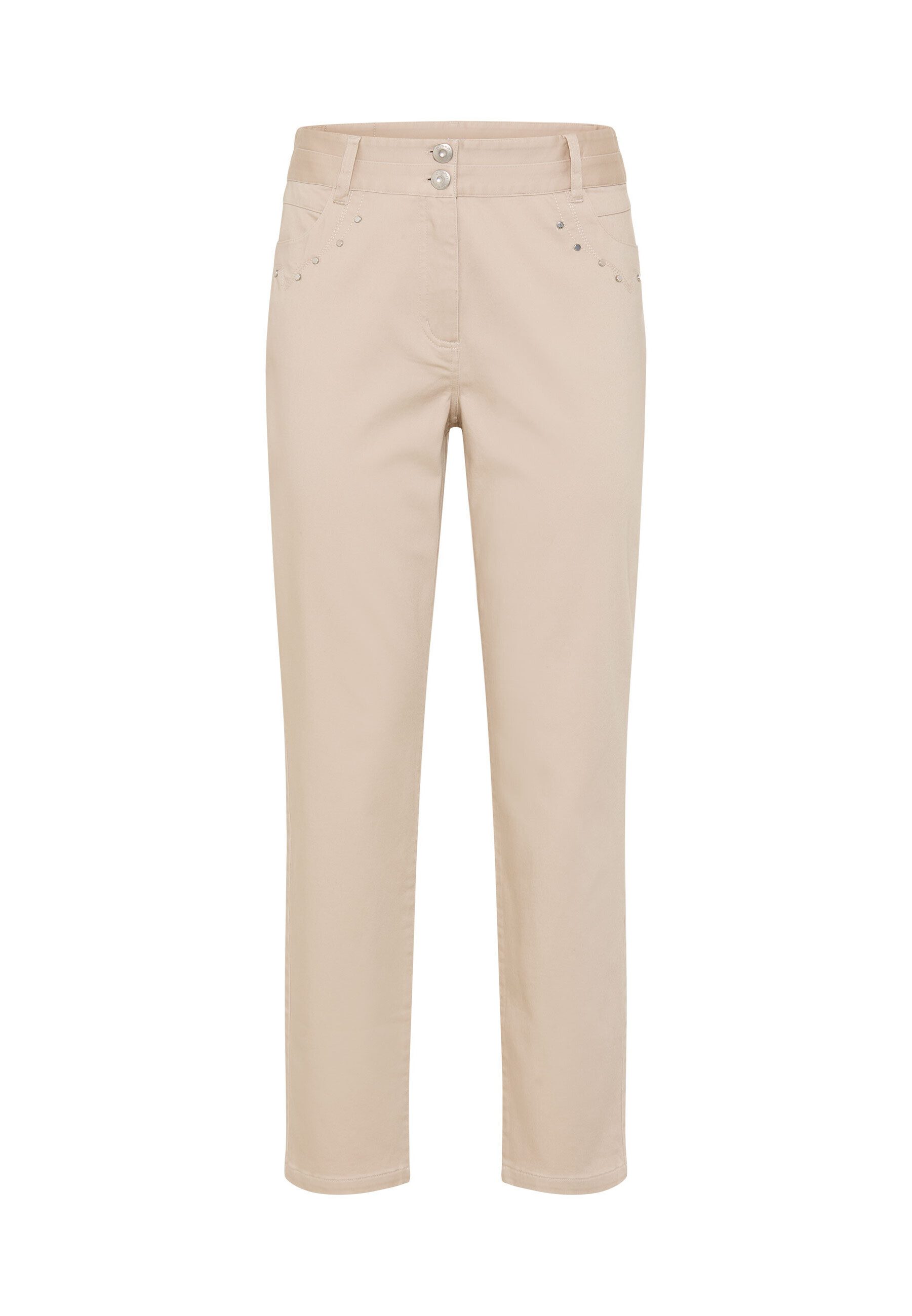 Olsen Stoffhose Hose im Cropped-Style mit elegantem Glanz
