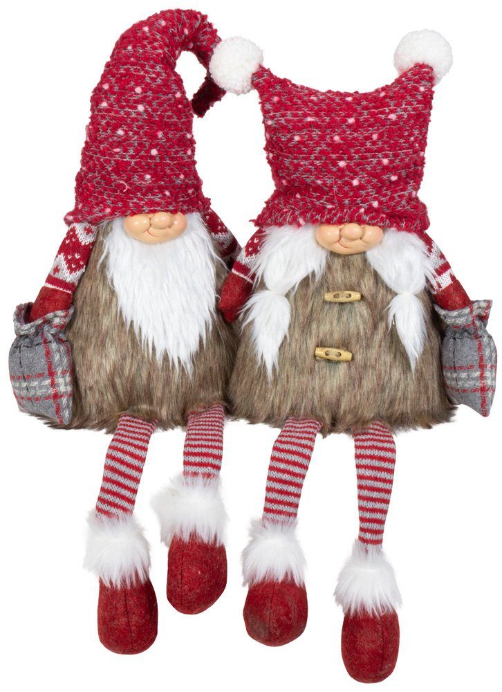 Weihnachtsfigur sitzender Wichtel 30cm (70cm)