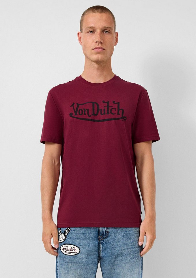QS Kurzarmshirt T-Shirt Rundhals T-Shirt mit Frontdruck, QS x Von Dutch