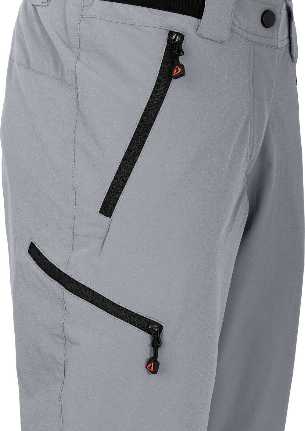 Bergson Outdoorhose VIDAA COMFORT Capri Damen 3/4 Wanderhose, leicht, strapazierfähig, Normalgrößen, hellgrau