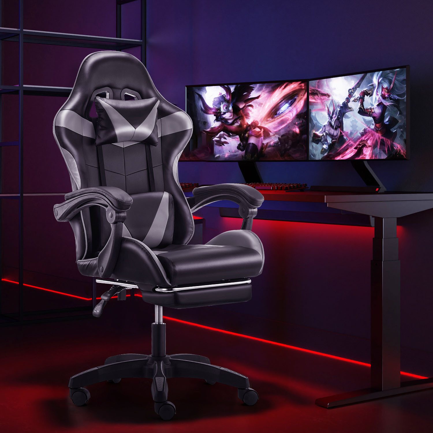 LETGOSPT Gaming Chair Ergonomischer Gaming-Stuhl, Verstellbare günstig online kaufen