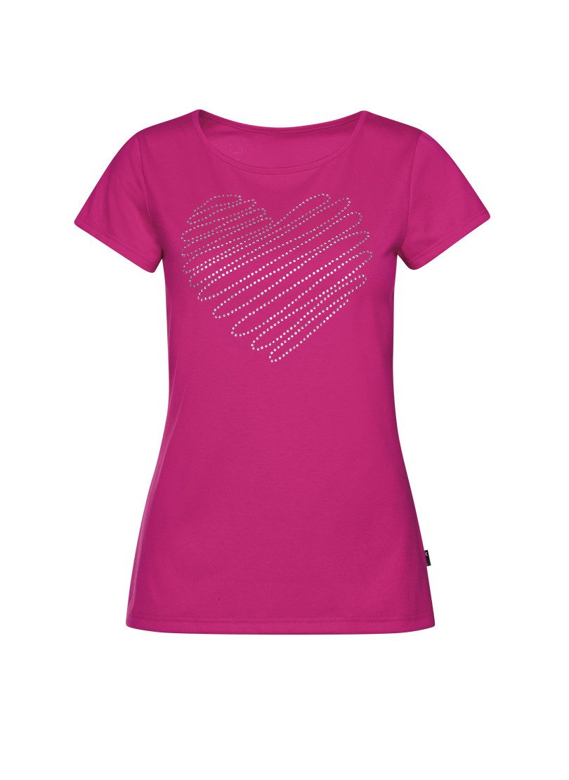 Trigema T-Shirt TRIGEMA Slim Fit T-Shirt mit glitzerndem Herz-Printmotiv (1 günstig online kaufen