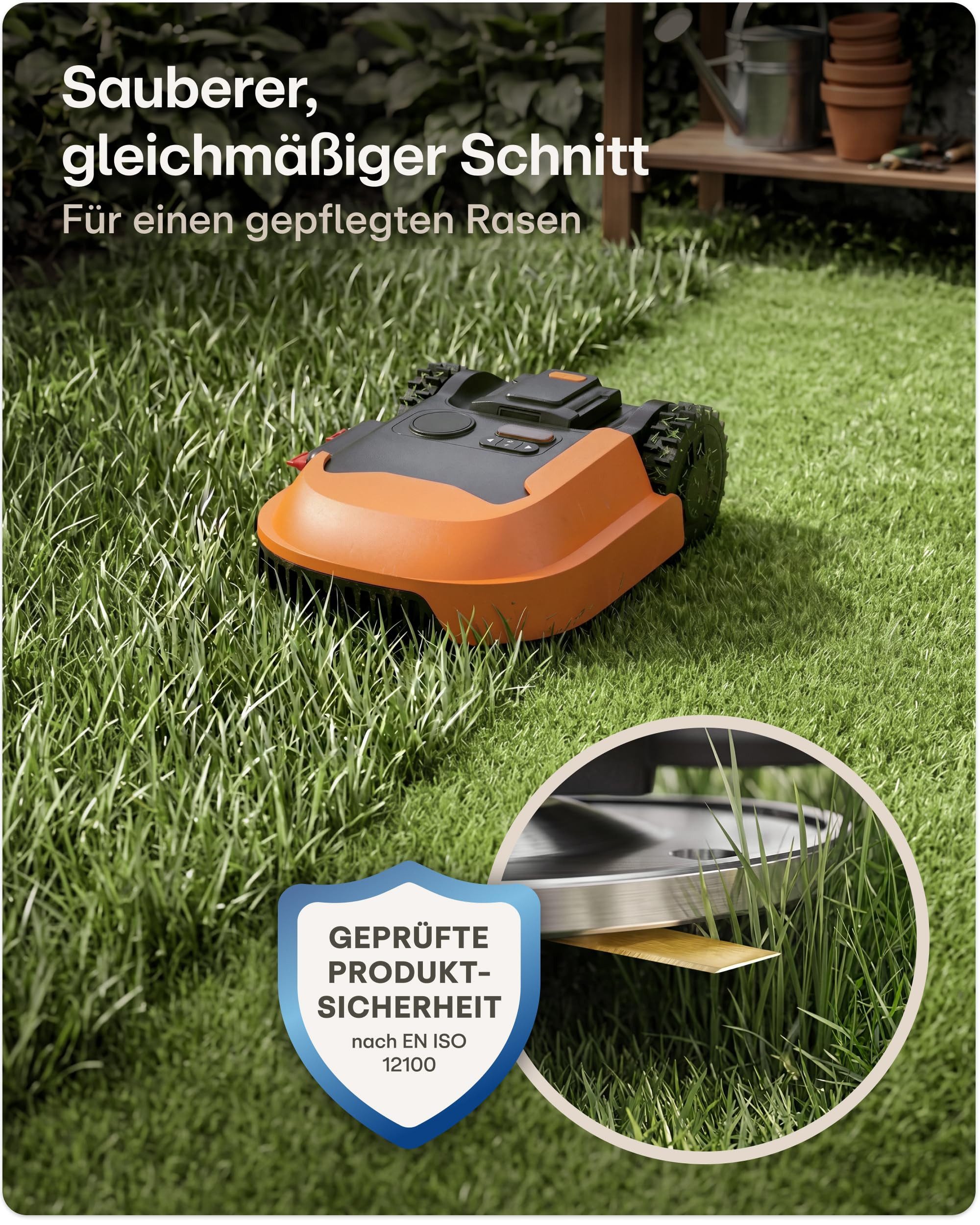 Praknu Mährobotermesser Titan-Mährobotermesser Set 30 St. Edelstahl scharf inkl. Schrauben (30er Set, 30 St. Titan-Messer + 30 Schrauben + Box, Worx/LandXcape/E – Bild 4 von 5