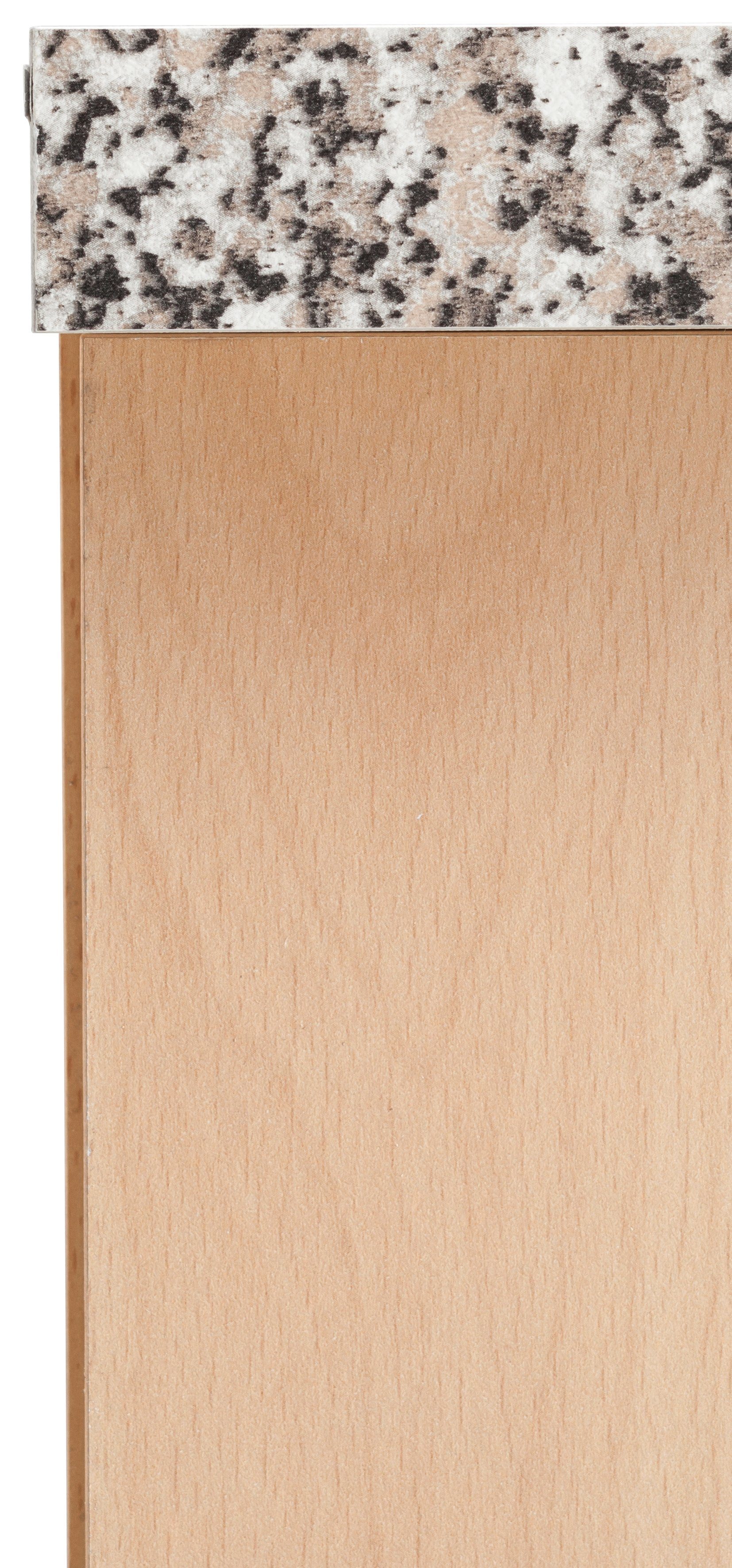 cm 110 inkl. Spülenschrank für wiho Buche Buche Dekor | Geschirrspüler Kiel Küchen Dekor breit, Tür/Griff/Sockel