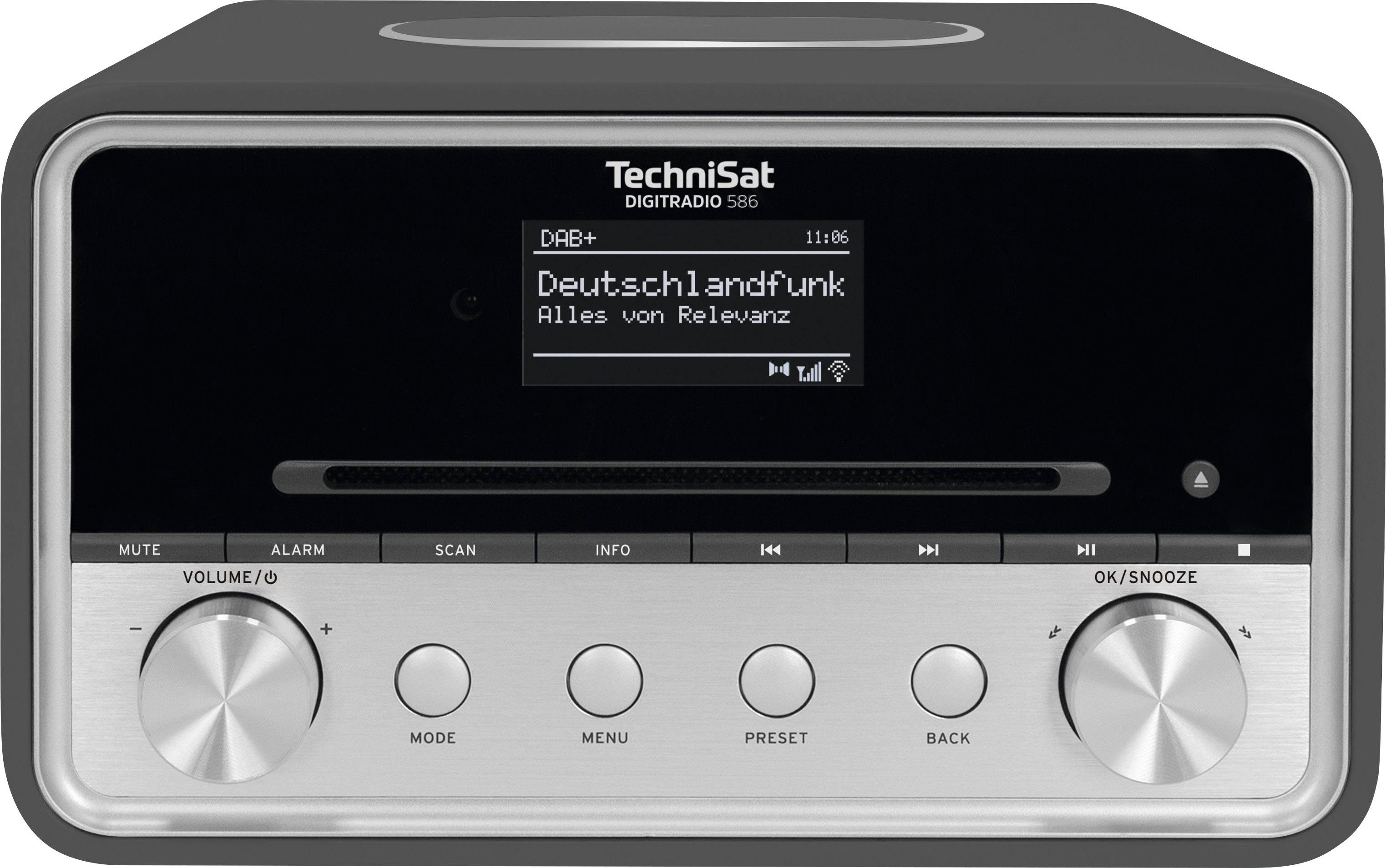 TechniSat DIGITRADIO 586 W), mit Wireless zum (DAB), Charging UKW 20 Radio Aufladen Internetradio, (Digitalradio von RDS, Smartphones