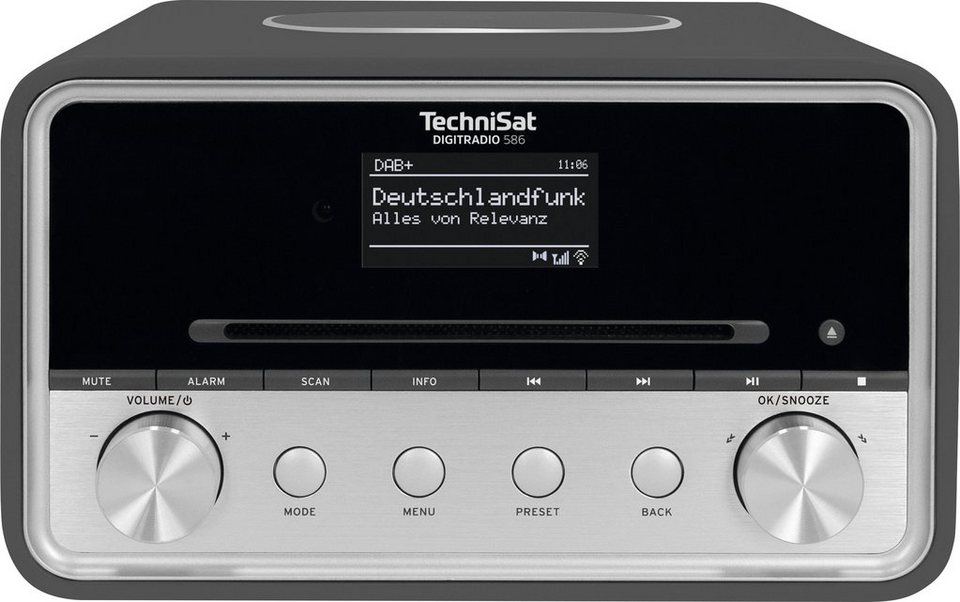 TechniSat DIGITRADIO 586 Radio (Digitalradio (DAB), Internetradio, UKW mit  RDS, 20 W), Wireless Charging zum Aufladen von Smartphones