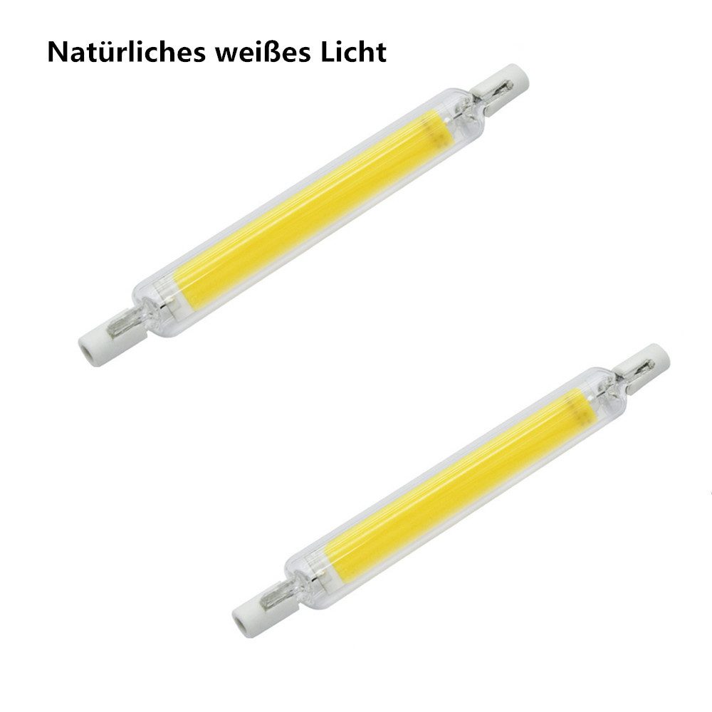 autolock LED-Leuchtmittel R7S LED Dimmbar,(2 Stück)LED 78/118mm,Warmweiß, R7s, Naturweiß, LED Stab 360° Abstrahlwinkel(10/20W)