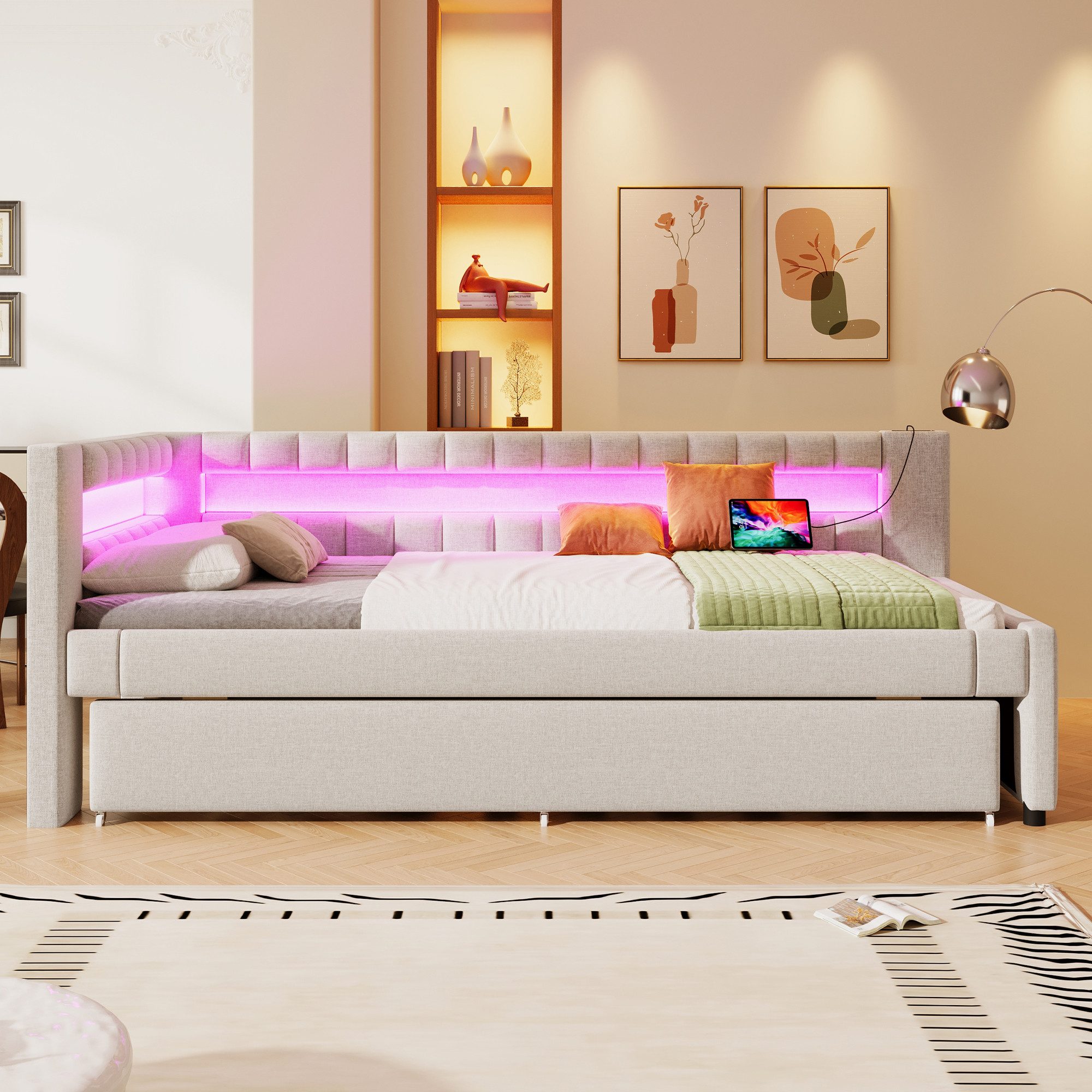 Merax Daybett mit Ausziehbett 90x190cm (Kinderbett günstig online kaufen