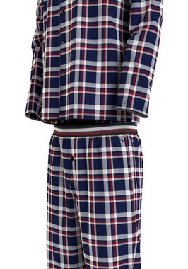 Tommy Hilfiger Underwear Schlafanzug LS WOVEN PYJ SET (2 tlg) mit kariertem Muster