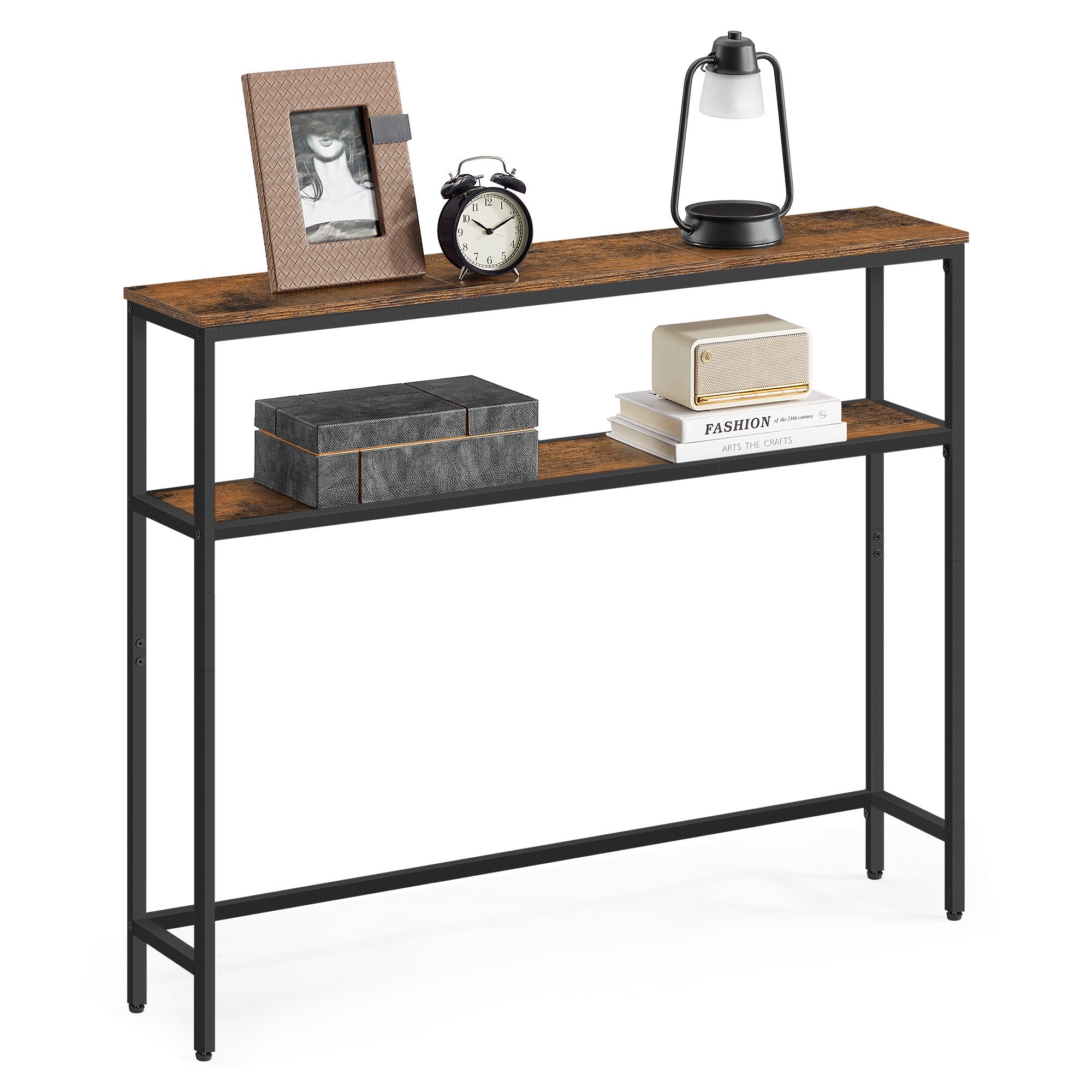 VASAGLE Konsolentisch, Konsolentisch, schmaler Sofatisch mit 2 Ablagen, 20 günstig online kaufen
