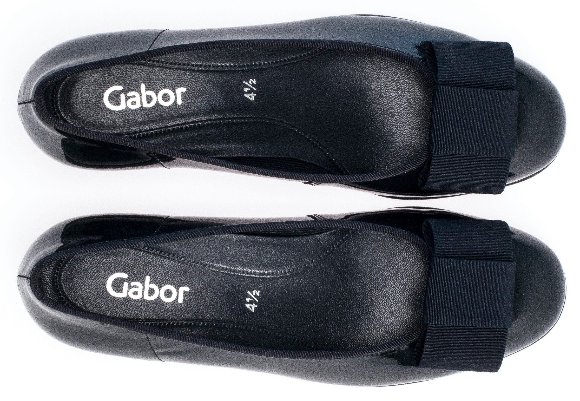 Gabor Ballerina Flats, Kitten Heel, Festliche Schuhe mit dekorativer Schleife