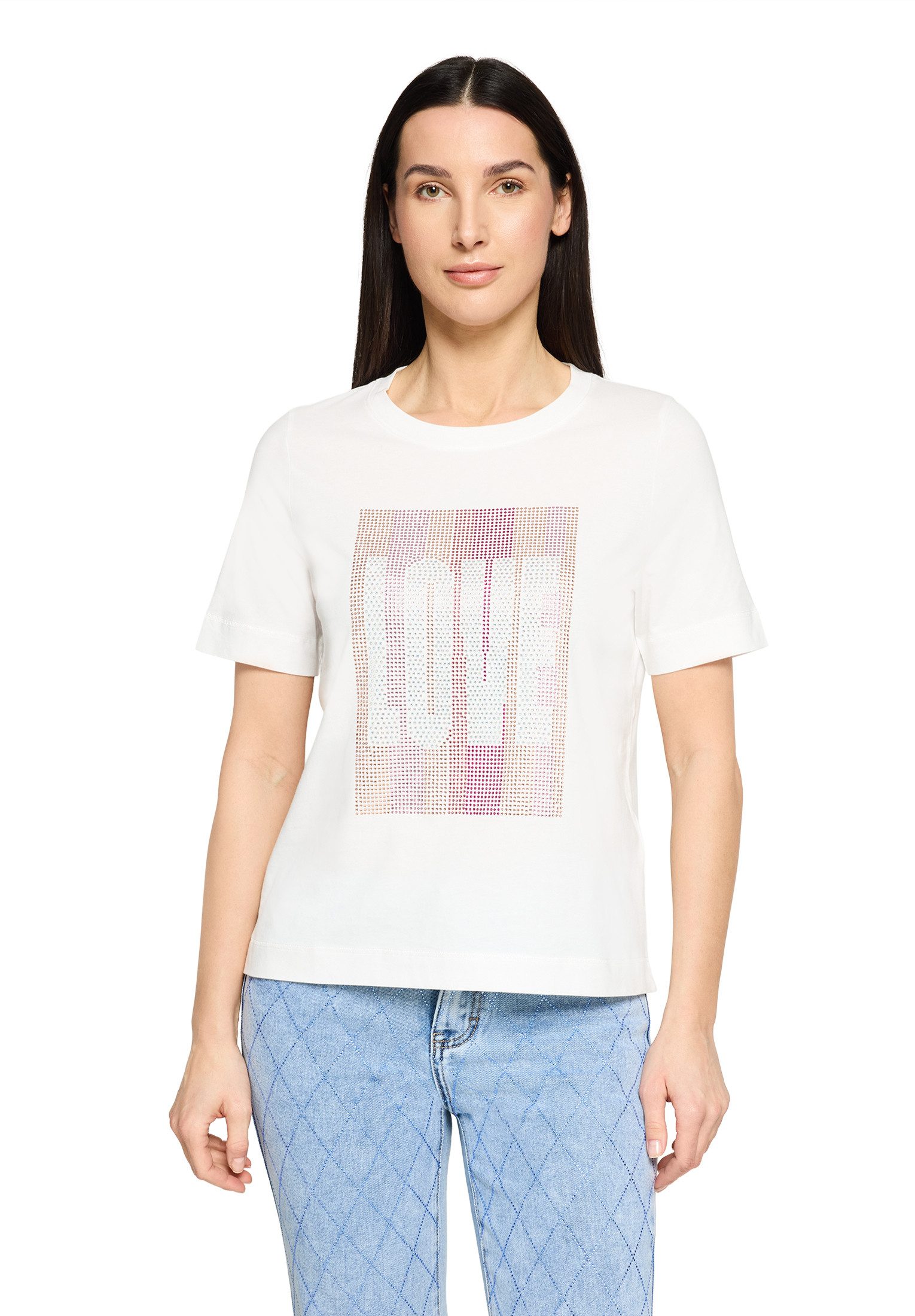 Cartoon Kurzarmshirt Damen mit Rundhalsausschnitt (1-tlg)