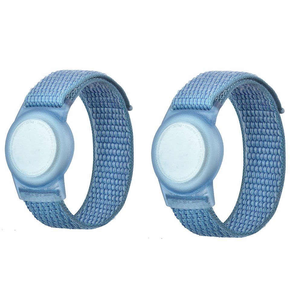 FELIXLEO blau Stück Nylon Armband Kinder, 2 Uhrenarmband für Anti-Lost, Airtag