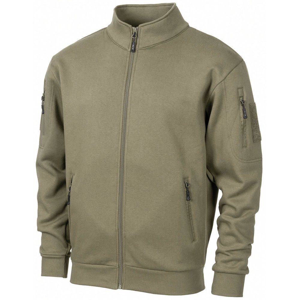 MFH Sweatjacke Sweatjacke, Tactical, oliv - 4XL Kopfhörerausgang günstig online kaufen