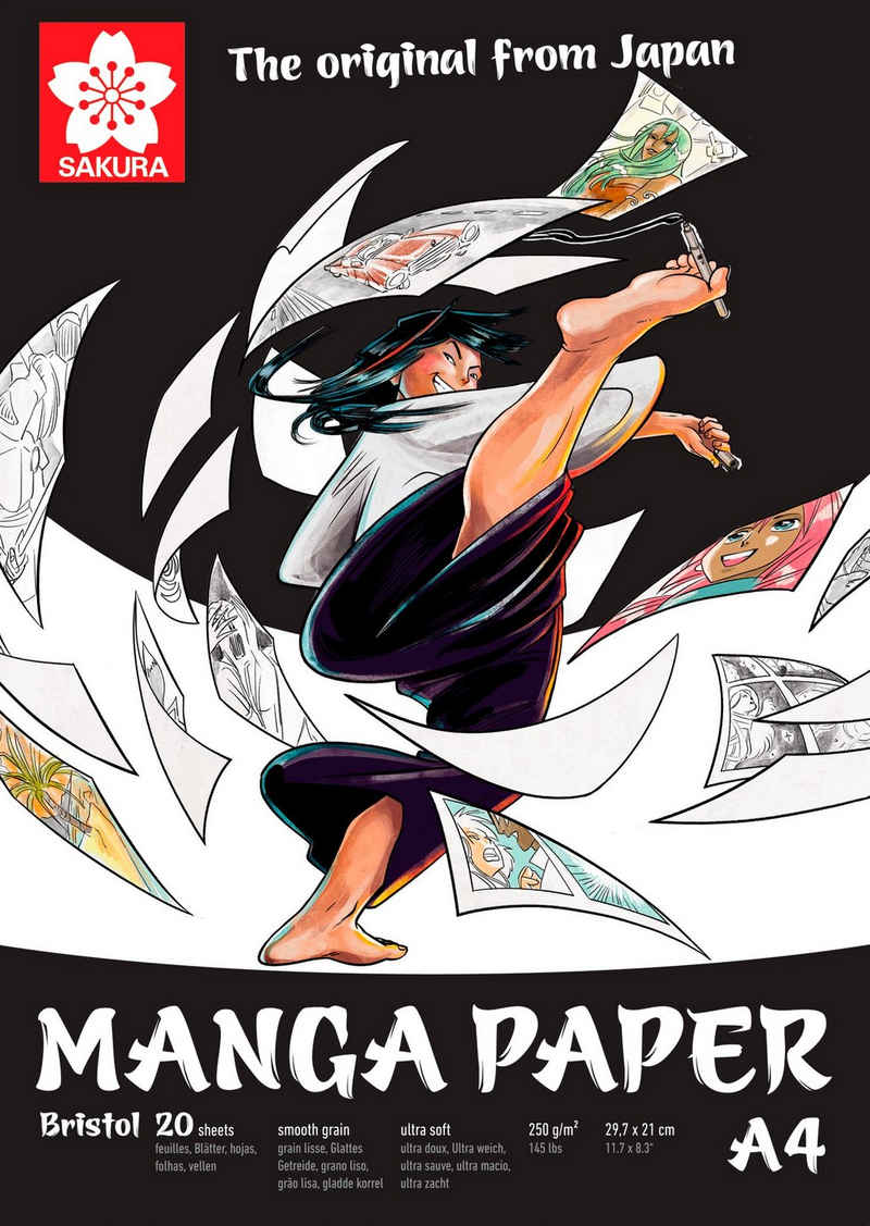 Sakura Zeichenpapier Manga Papier, 20 Blatt