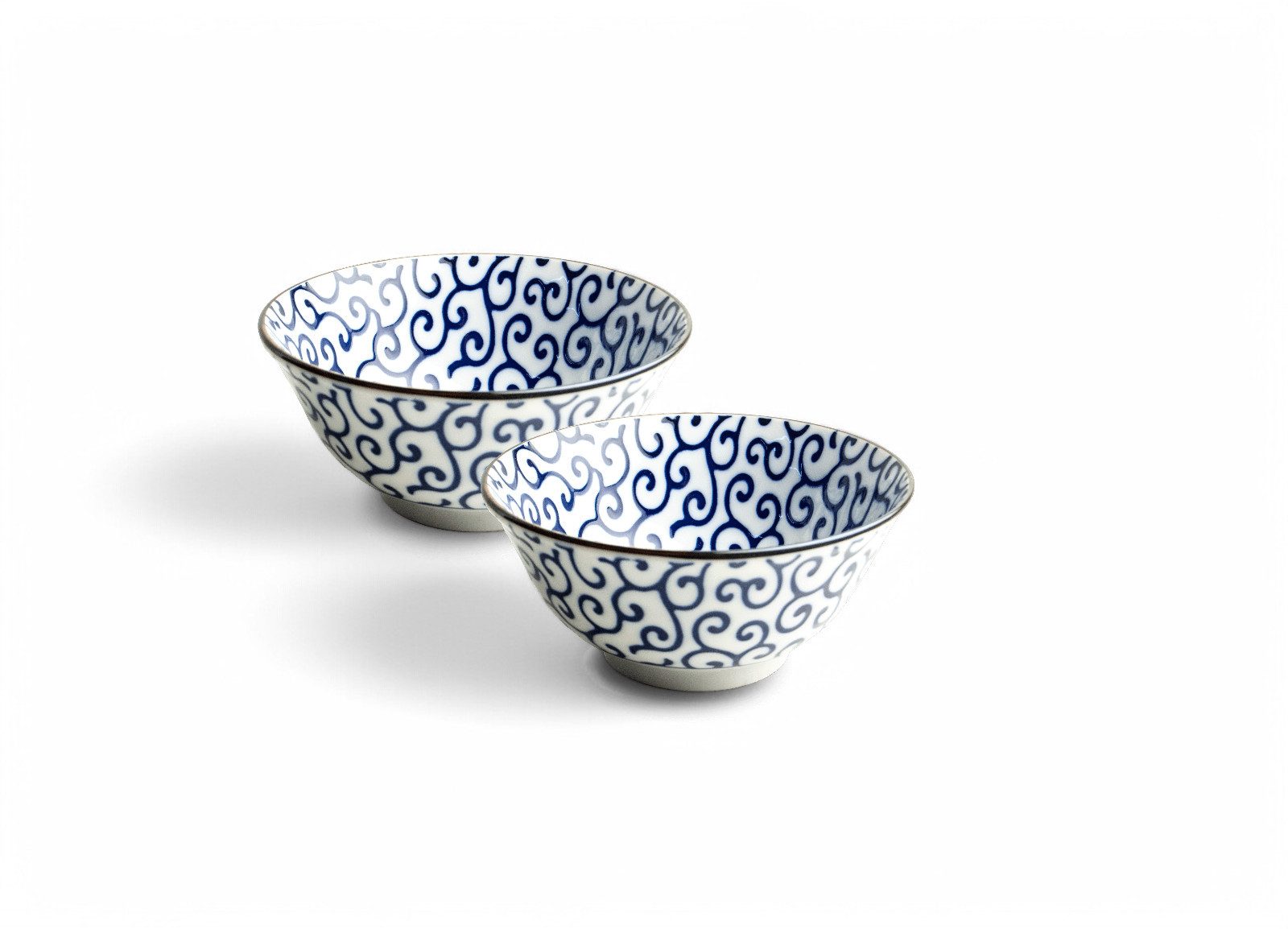WestCraft Suppenschale Japan-Bowls ASIATICA, Ramen Bowl Schalen aus Porzellan, 15 cm, Porzellan, Hochwertig, asiatische Reis-, Nudel-, Tapas-, Udon-, Müsli-Schüssel