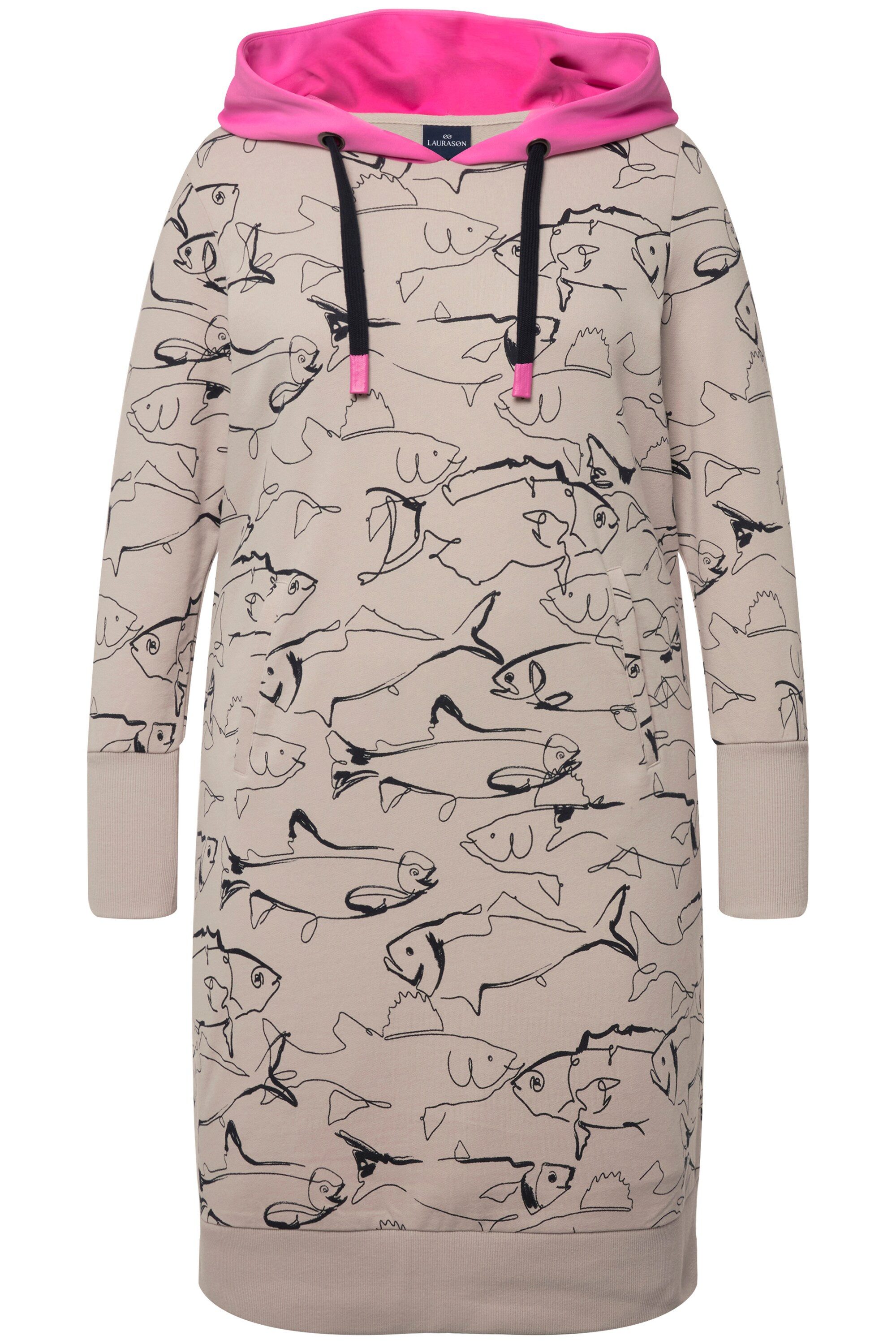 Laurasøn Midikleid Sweatkleid allover Print günstig online kaufen