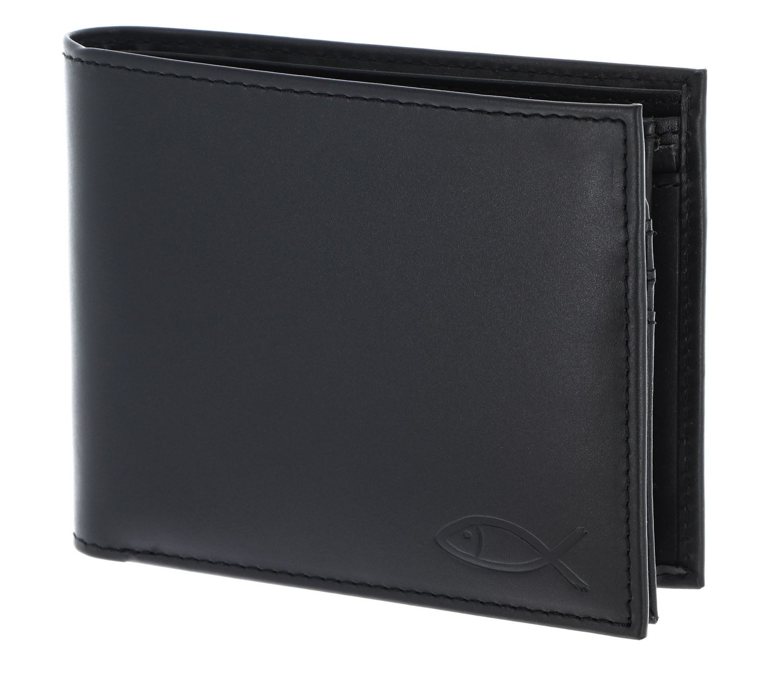 Freedom Fish Embossed Black