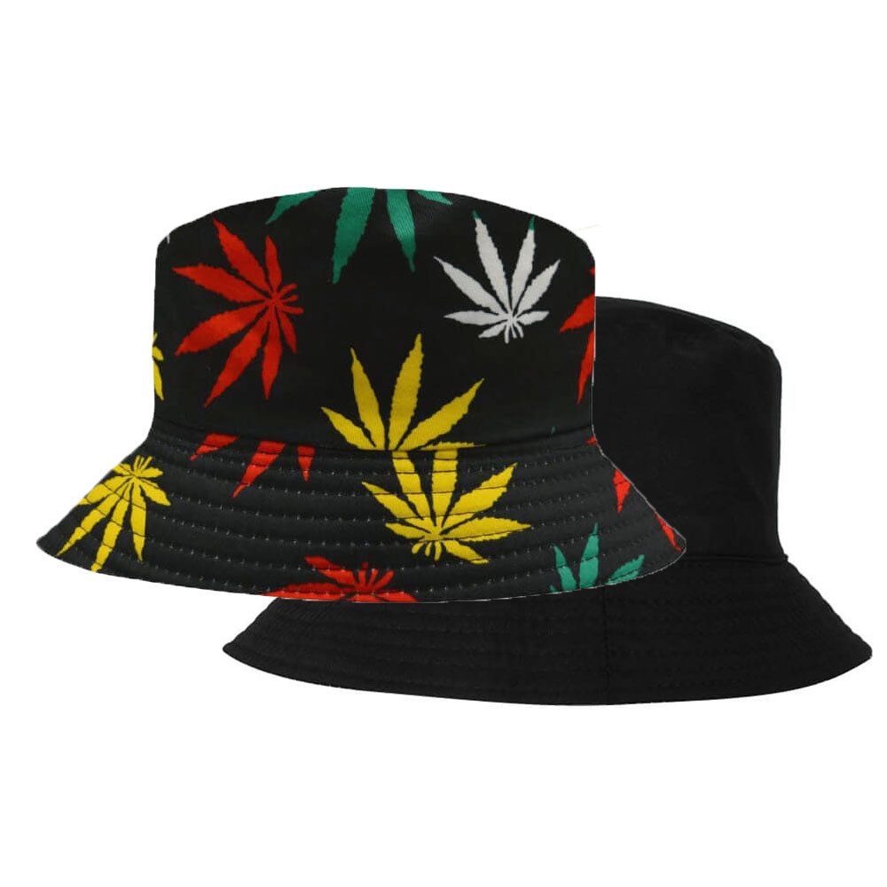 RAINBOW Kostüm Anglerhut Fischerhut Wendehut Hanf bunt