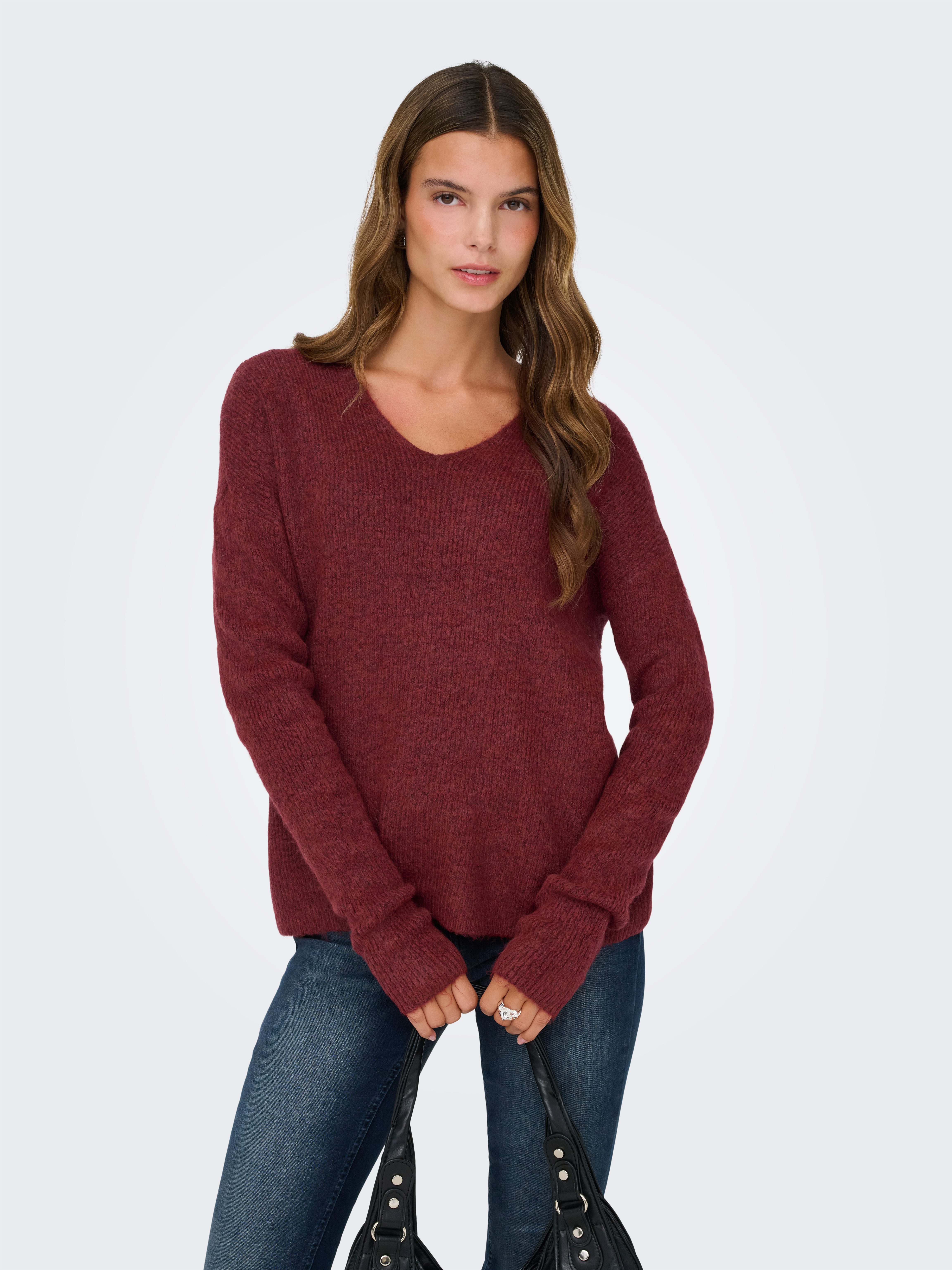 ONLY V-Ausschnitt-Pullover ONLCAMILLA V-NECK L/S PULLOVER KNT NOOS günstig online kaufen