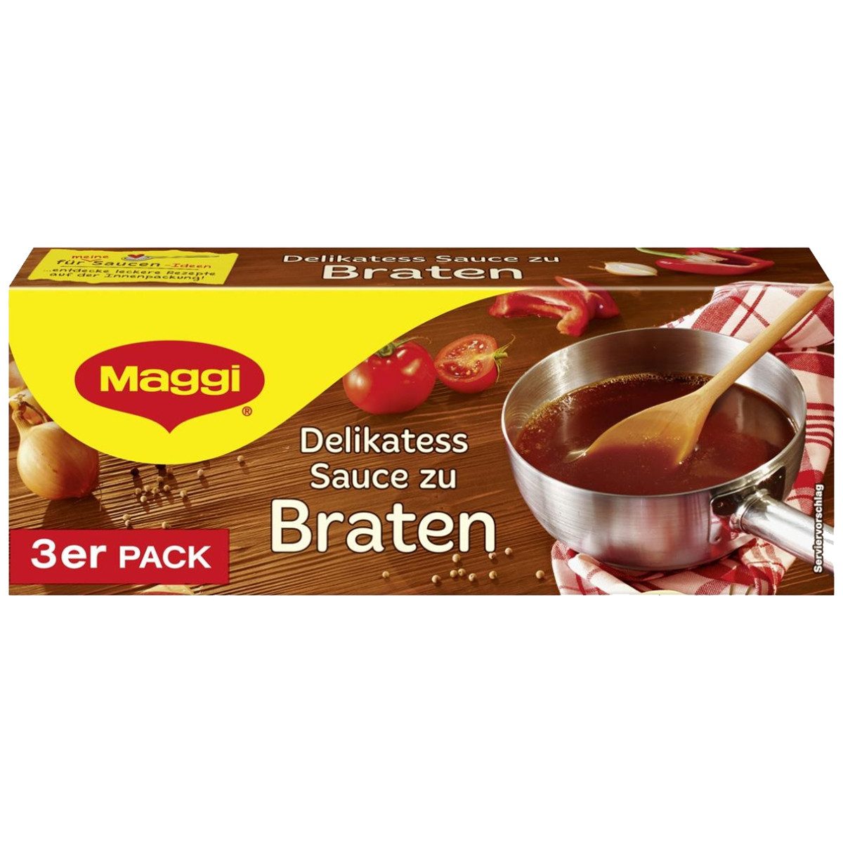 MAGGI Saucen, Maggi Delikatess Soße zu Braten perfekt zu Fleisch 3er für 3x 250ml