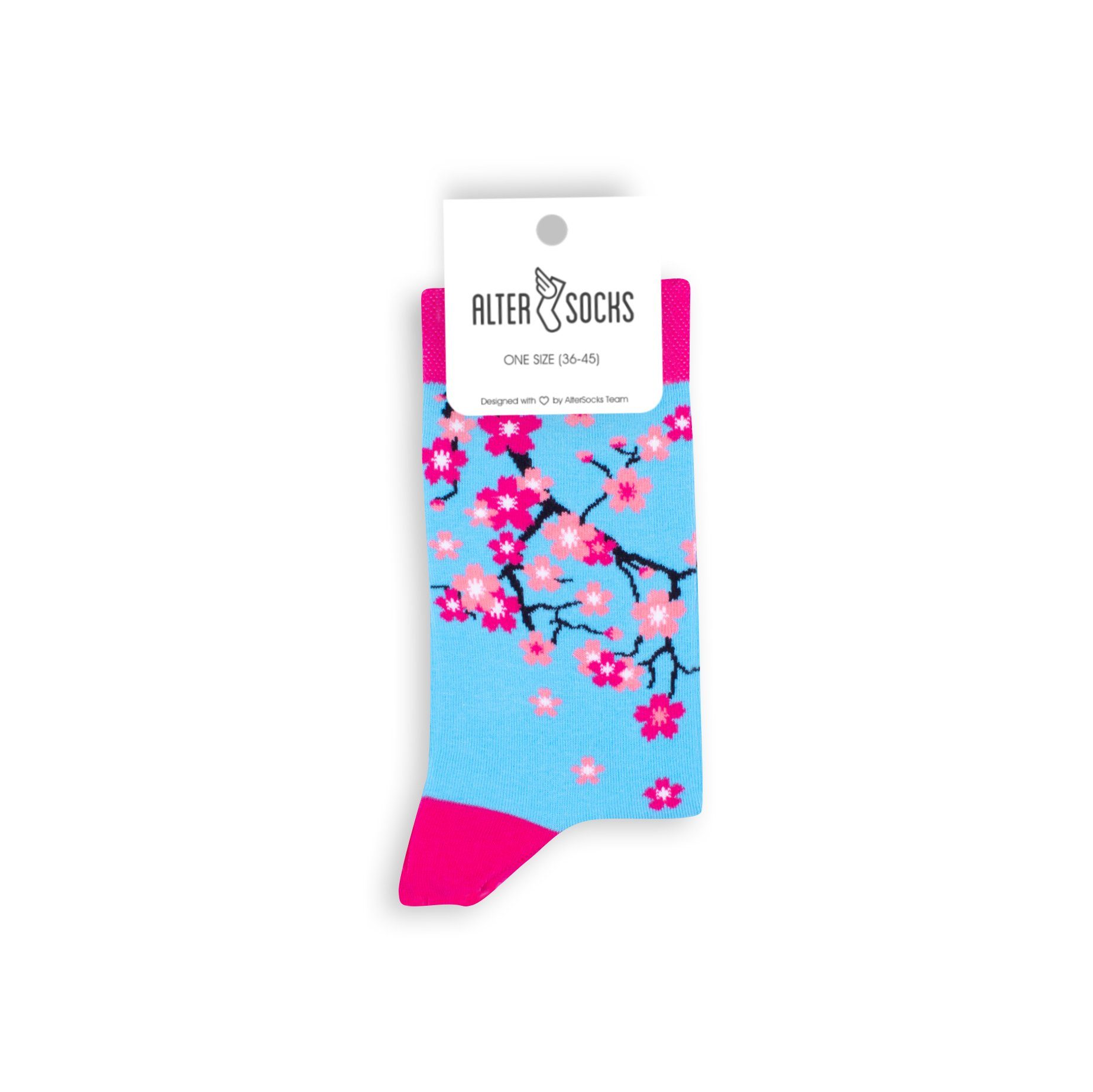 AlterSocks Freizeitsocken Lustige Socken Sakura Socken Damen & Herren Unisex Größe 36 – 45 | Kompressionsstrümpfe