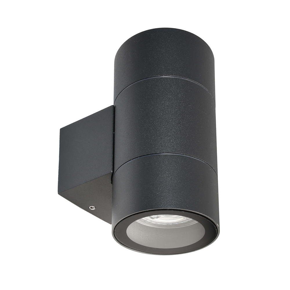 Deckenleuchte GU10 Aussenwandleuchte, keine Schwarzgrau in Deko-Light enthalten: Achernar 2-flammig Outdoor-Leuchte Nein, Wandleuchte Leuchtmittel IP65, warmweiss, Aussenlampe, Angabe,