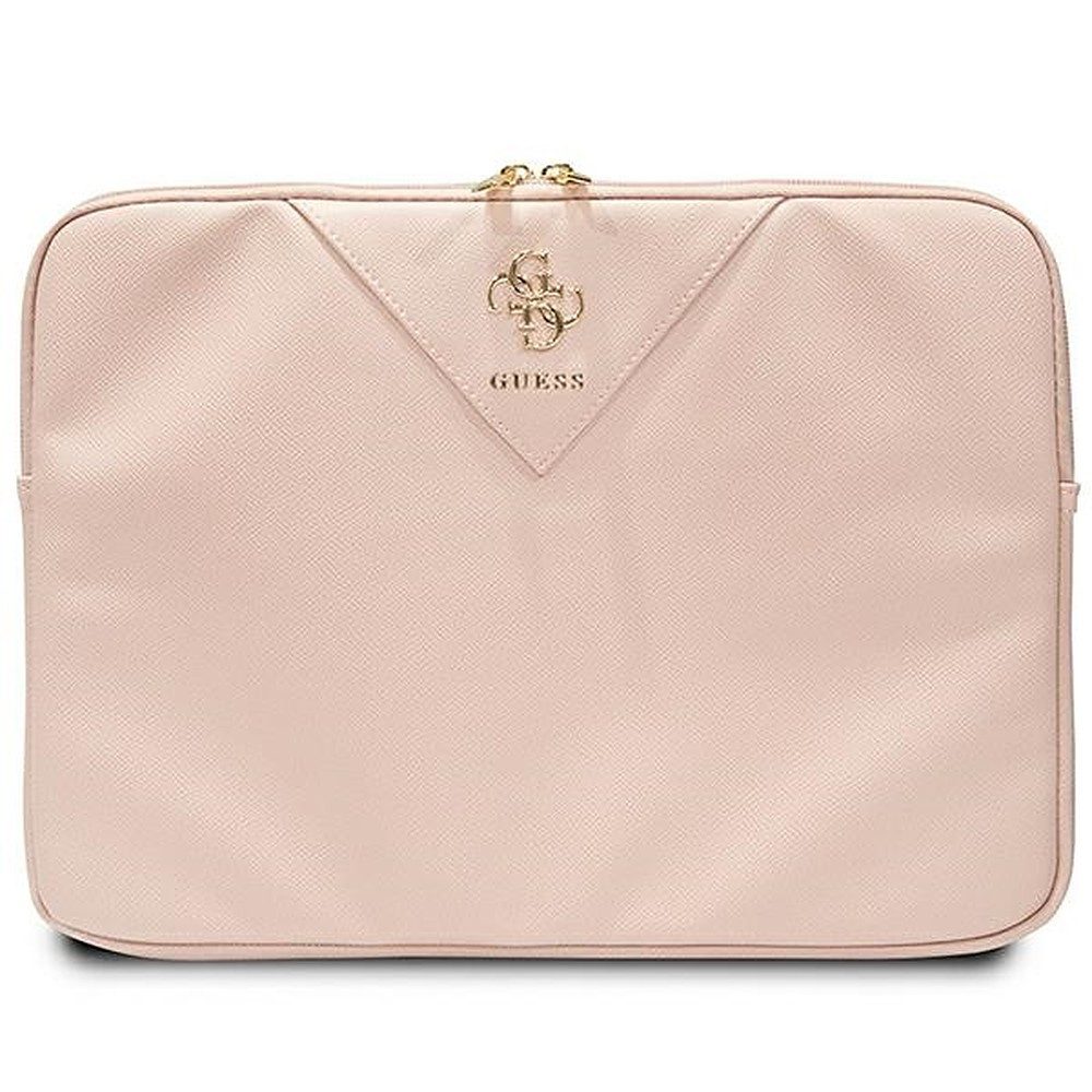 Guess Laptoptasche Notebookhülle Schutztasche Reisehülle (Spar-Set, 1-tlg., 34 x 26 x 2,5 cm leicht), Reißverschluss, 4G-Logo, Kunstleder, bis 14 Zoll