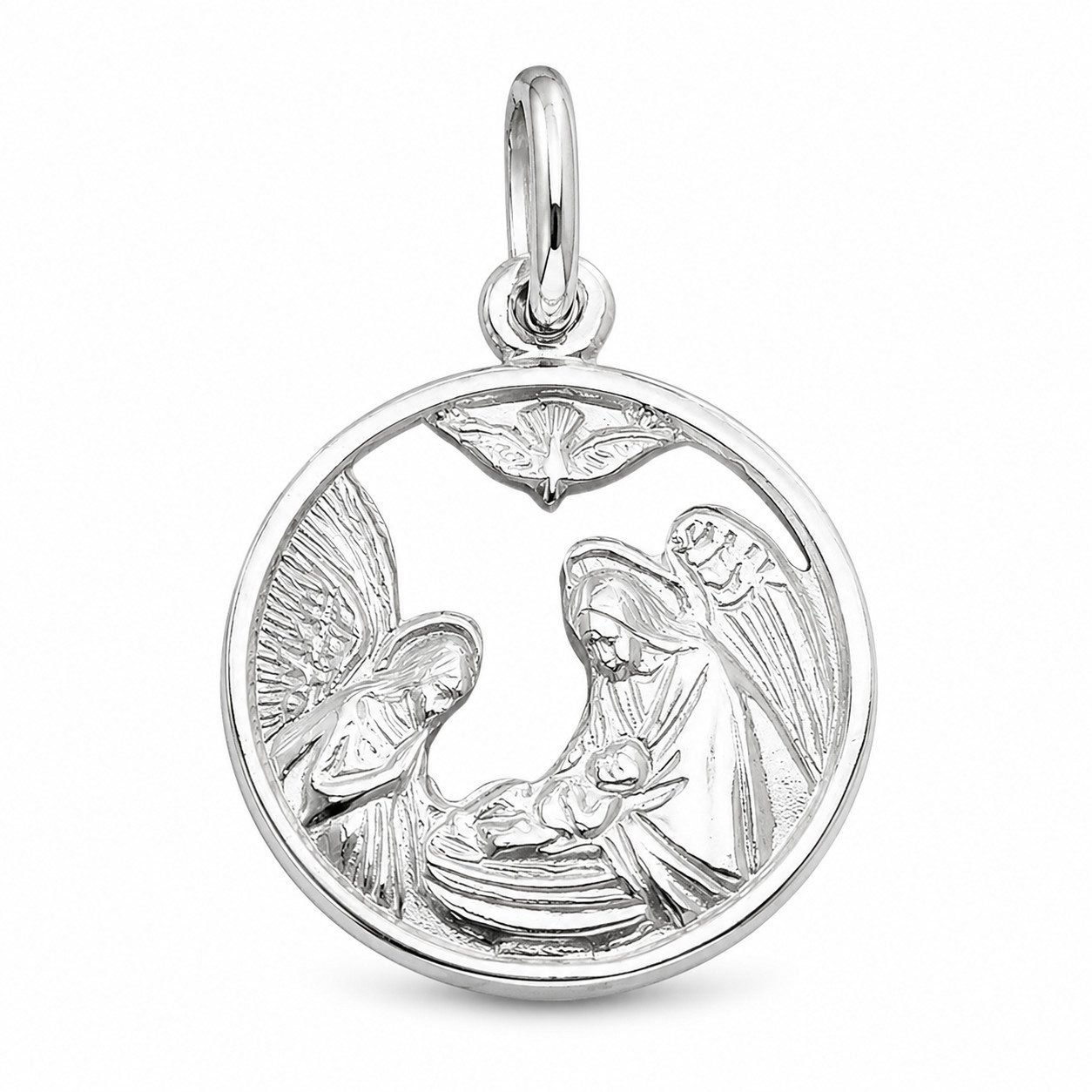 Kettenanhänger Anhänger Maria und Josef glänzend 925 Silber