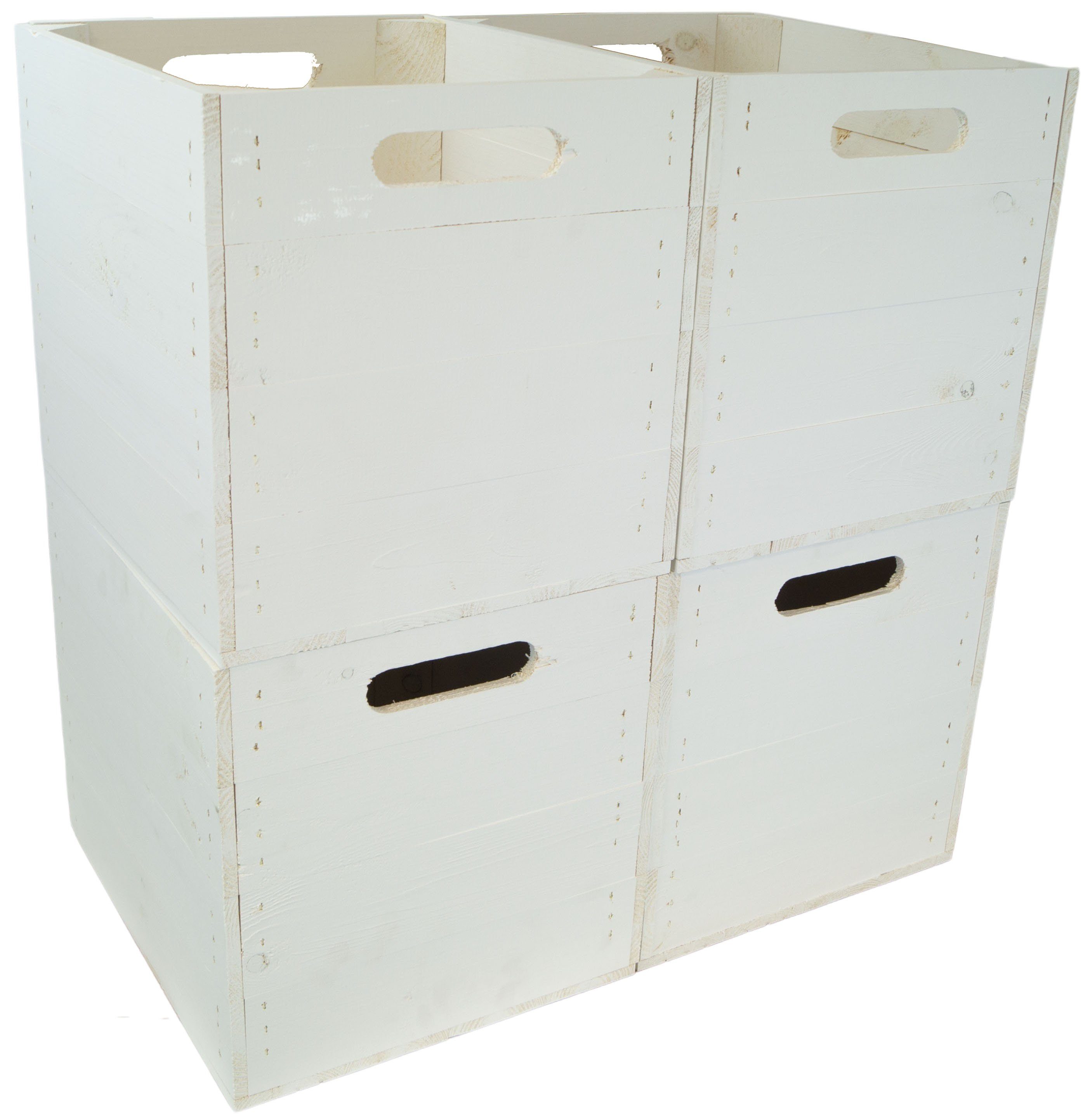 Kistenkolli Altes Land Allzweckkiste 4 Stück Regalkiste weiß passend für Ik günstig online kaufen