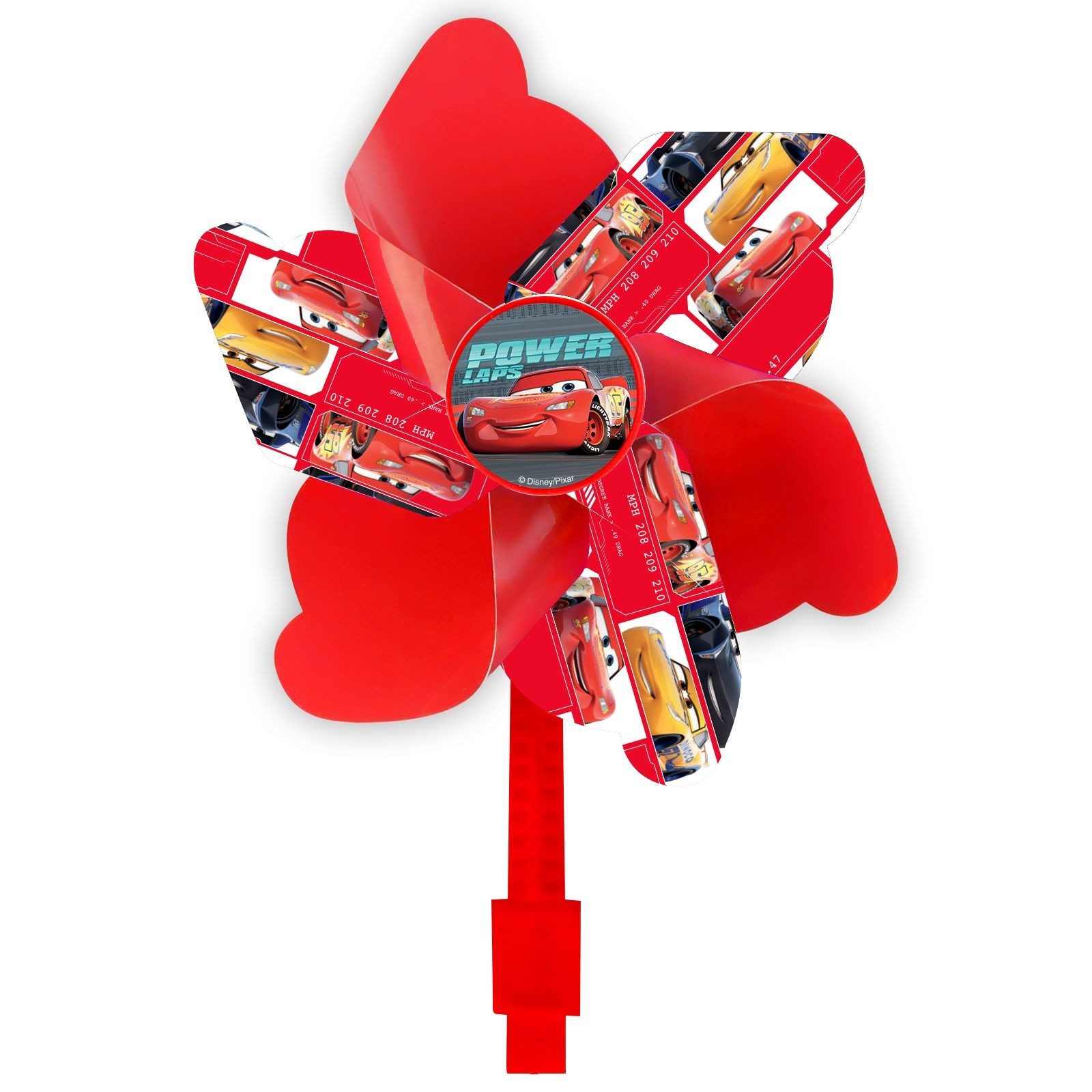 Cars Windspiel Windmühle für Fahrräder Bunt und Spaßig für kleine Fans
