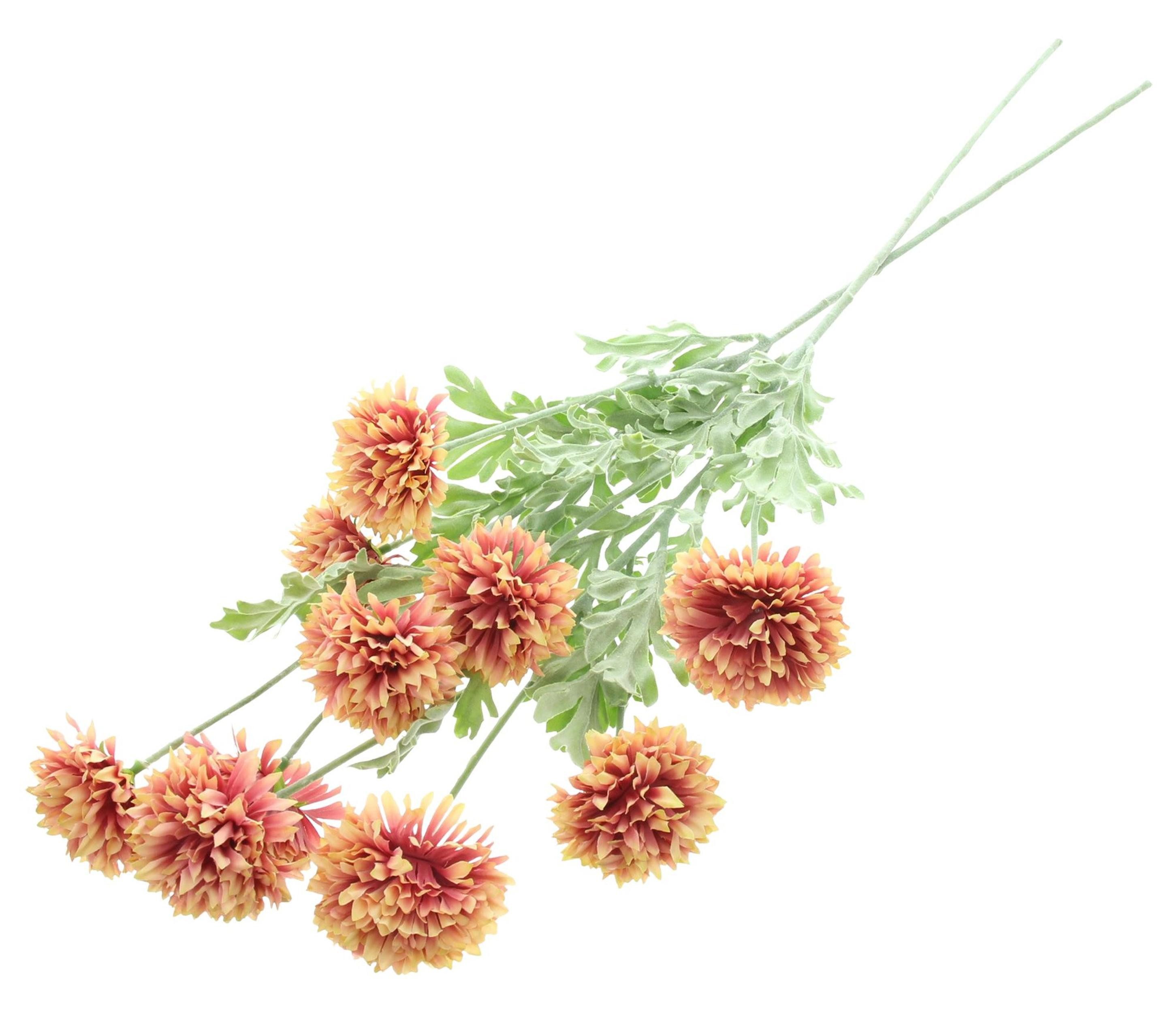 Kunstpflanze 3x Kunstblume Dahlie 70cm – Dekozweige, Kunstpflanze