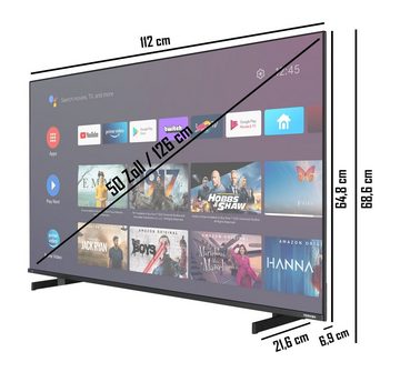Toshiba 50UA5D63DGY LCD-LED Fernseher (126 cm/50 Zoll, 4K Ultra HD, Android TV, Smart TV, Triple Tuner, HDR Dolby Vision, Sound by Onkyo, PVR-ready)