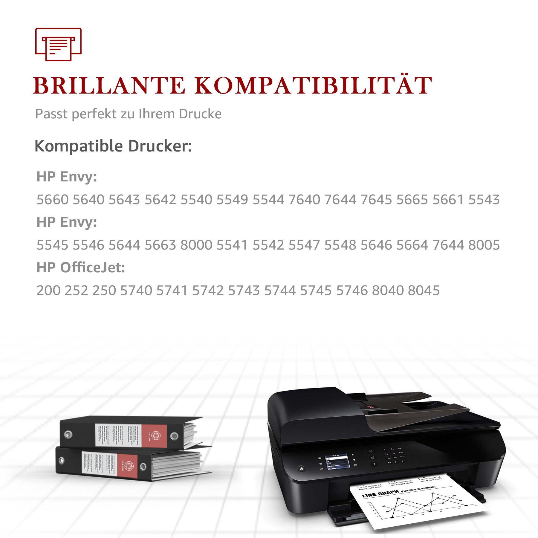 HP 62XL Kompatibel für mit & Schwarz Kingdom XL 5544 Tintenpatrone 5640 5540 Dreifarbig 1 1 62 Toner