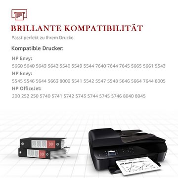 Toner Kingdom für HP 62 XL 62XL Kompatibel mit 5540 5544 5640 Tintenpatrone