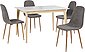Homexperts Essgruppe »Kaitlin Tischgruppe«, (Set, 5-tlg., bestehend aus Esstisch »Kailtin« Breite 120 cm und 4 Stühlen Bezug in Cord), Bild 1
