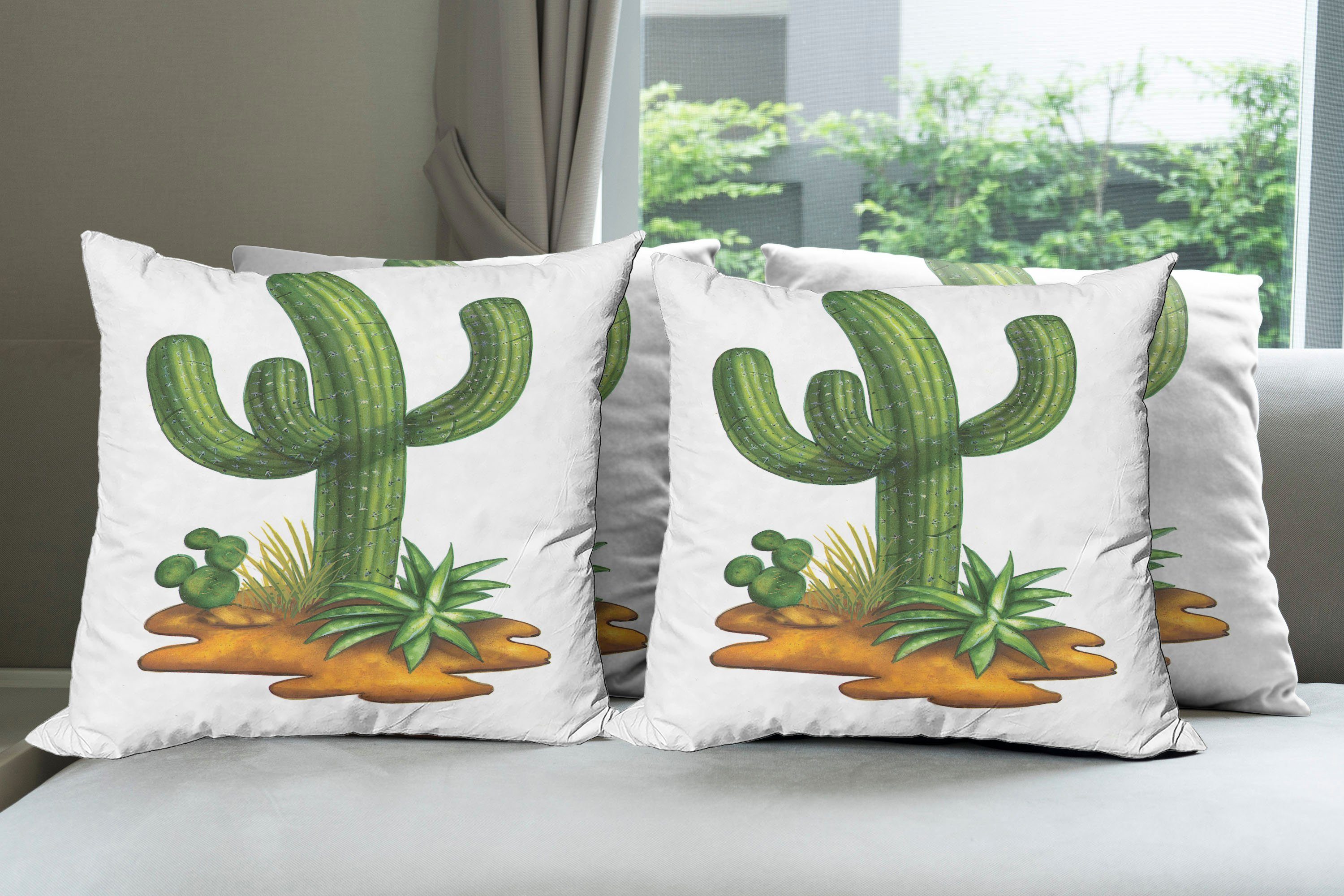 Kaktus Kissenbezüge Abakuhaus Doppelseitiger Saguaro Stück), Digitaldruck, Modern Accent Trockenlandschaft (4