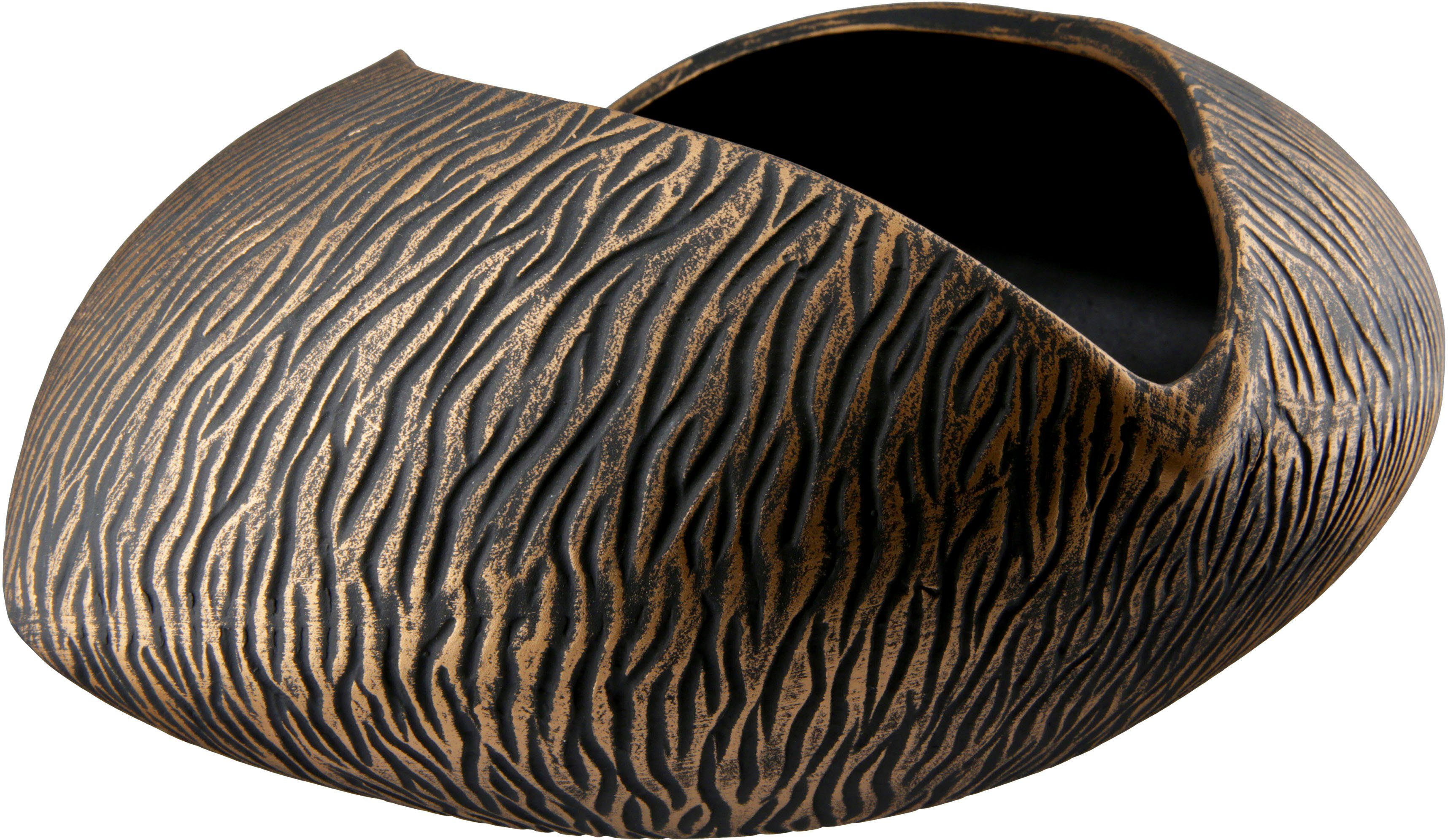 GILDE Dekoschale Keramik (1 St) Tigre Deko-Schale/Pflanzschale