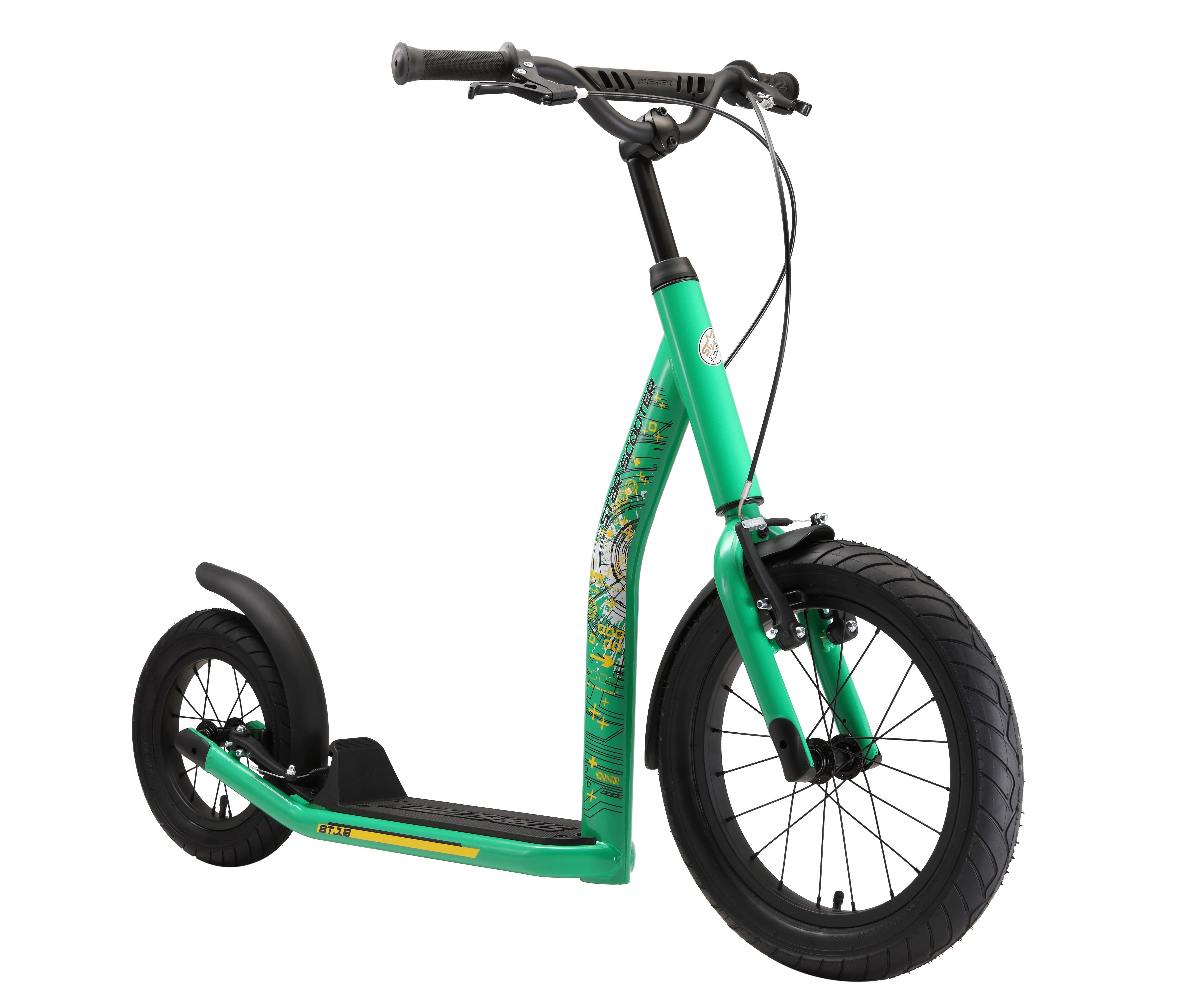 Star-Scooter Cityroller 16 Zoll, ab 8 Jahre, Kinder City Roller ab 140 cm, Jungen, Mädchen, Höhenverstellbar, Seitenständer