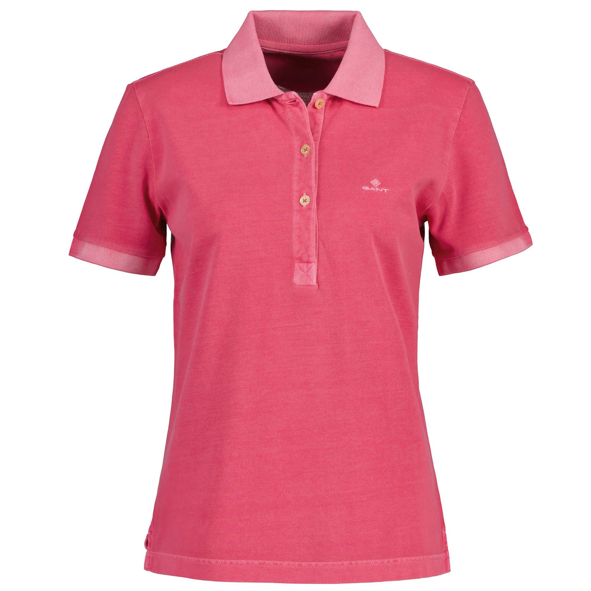 Gant PIQUE, Pink Poloshirt Halbarm Damen - T-Shirt POLO SUNFADED